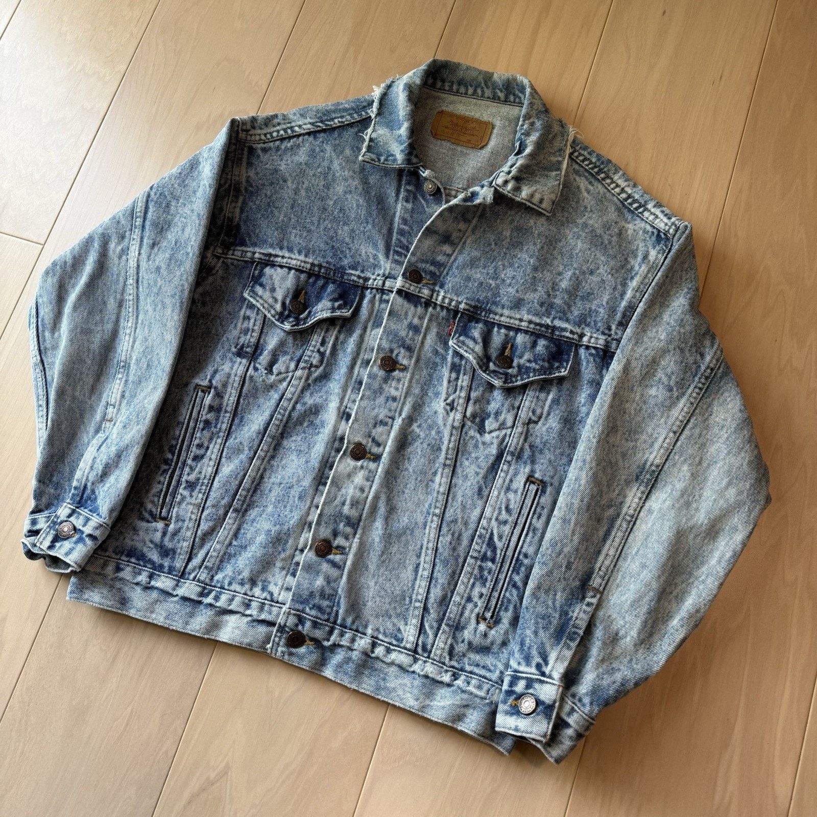 Levi's Vintage Levis Denim Jacket Small Blue Acid Wash Trucker USA Size US S / EU 44-46 / 1 - 9 Thumbnail