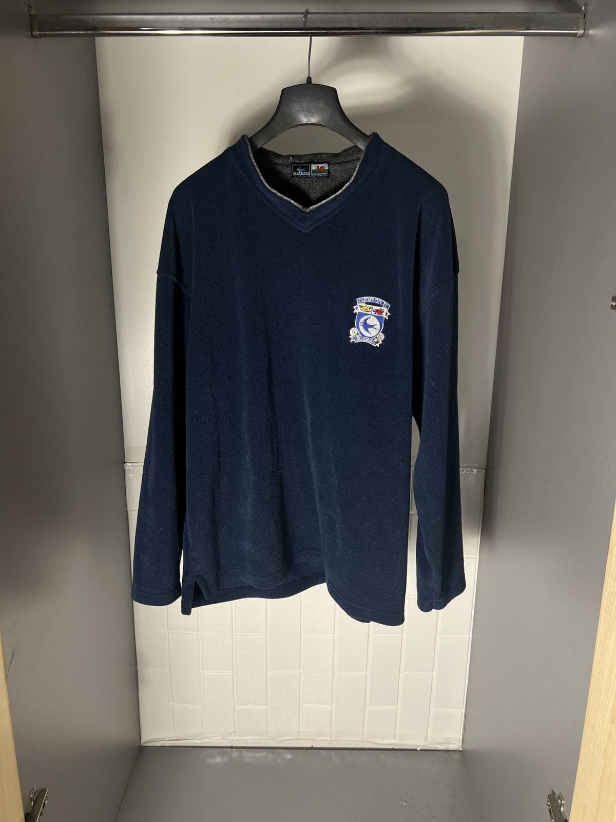 Vintage VERY RARE CARDIFF CITY ENGLAND SOCCER SWEATSHIRT RETRO 90s Size US M / EU 48-50 / 2 - 2 Thumbnail