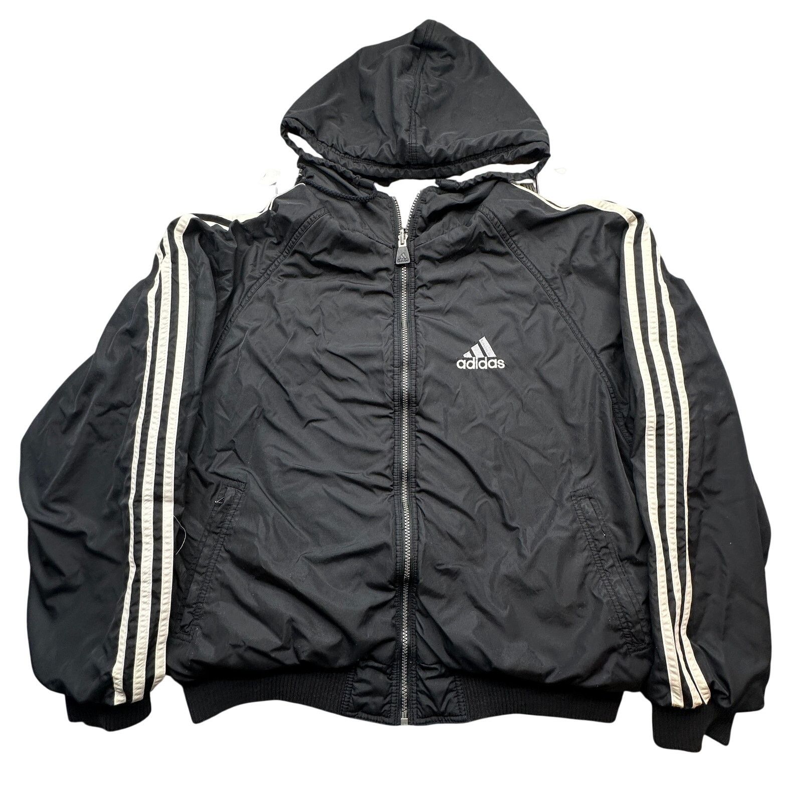 Adidas VTG 90s Adidas Reversible Nylon Jacket Hoodie Mens Medium Size US M / EU 48-50 / 2 - 2 Thumbnail