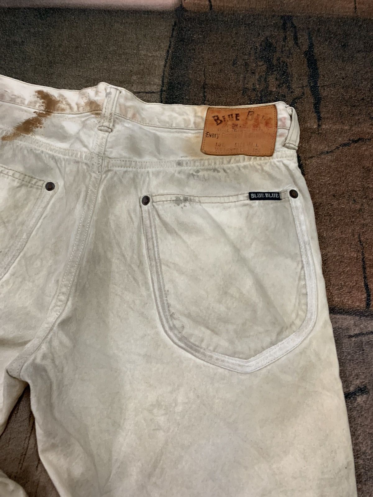 Blue Blue Japan sick distressed oily style blue blue japan jeans Size US 31 - 19 Thumbnail