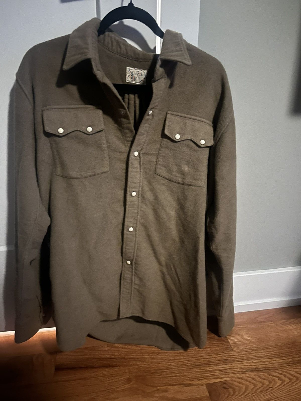 Moleskin Pearlsnap Shirt - Olive