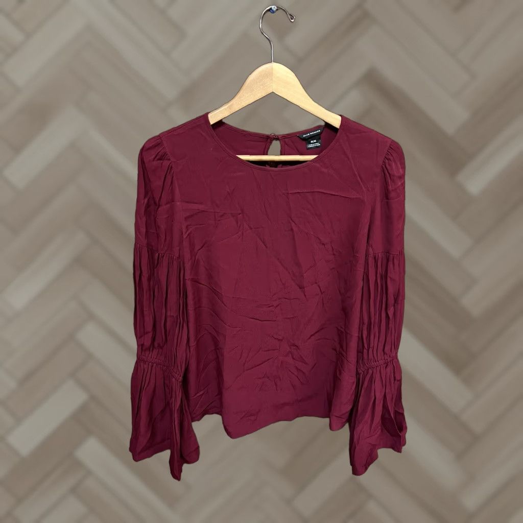 Club Monaco Club Monaco Blouse Womens Red Long Sleeve Size M Size M / US 6-8 / IT 42-44 - 1 Thumbnail