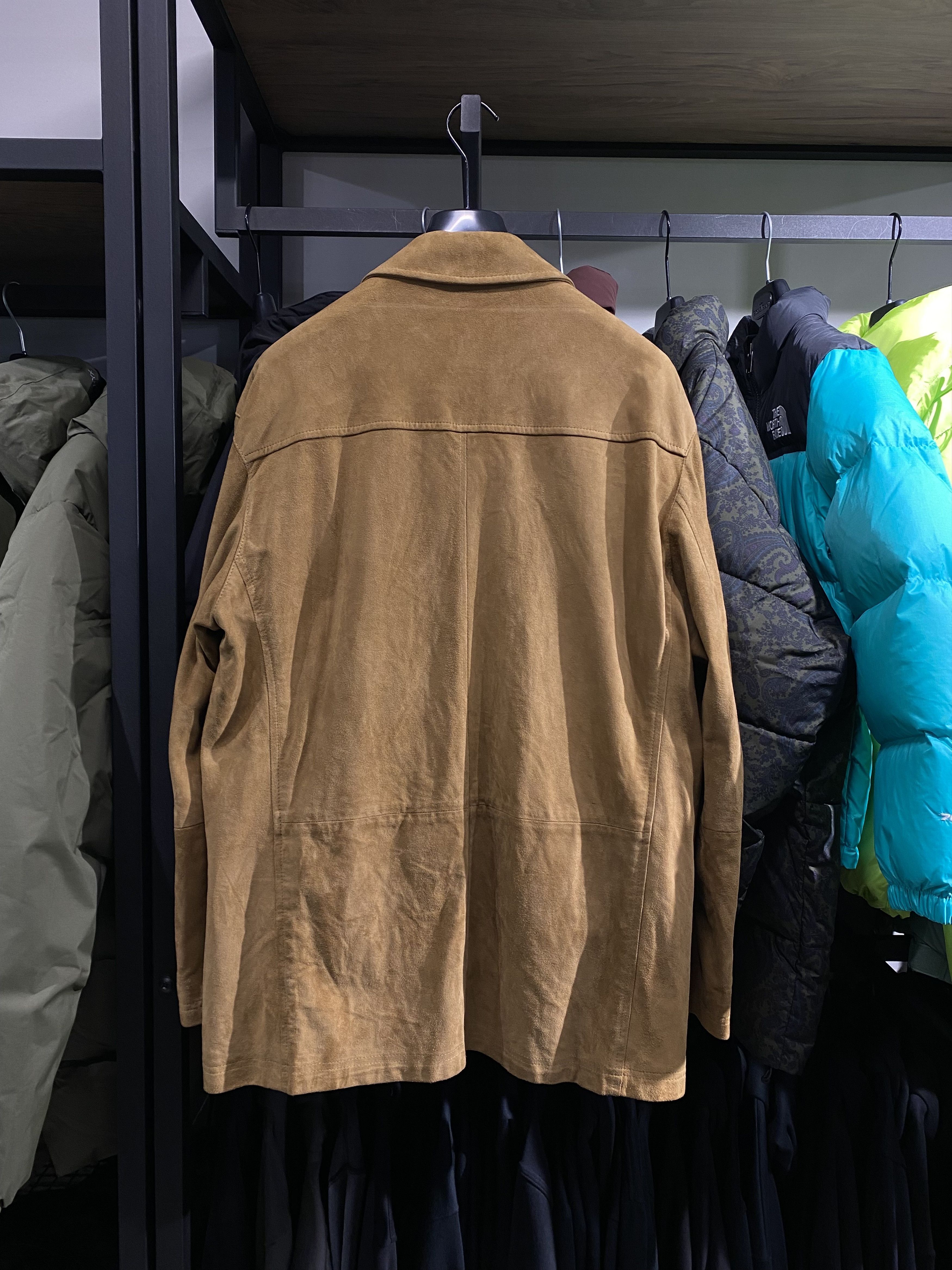 Hugo Boss Hugo Boss Vintage Goatskin Suede Craff Tan Leather Jacket Size US L / EU 52-54 / 3 - 8 Thumbnail