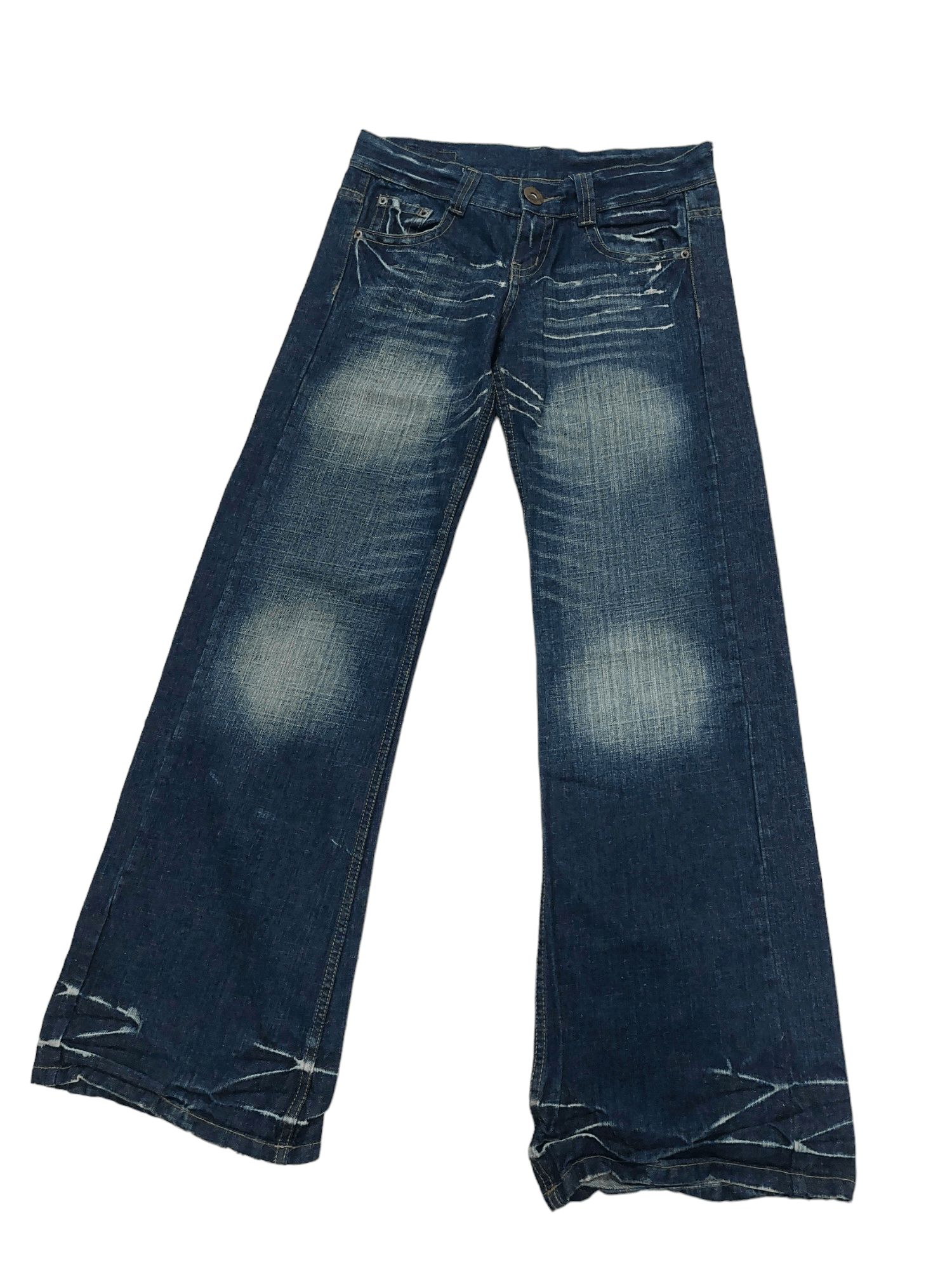 If Six Was Nine × Japanese Brand × Vintage The M2868 Jeans Low Rise Flare Boot Cut Distressed Denim Size US 31 - 1 Thumbnail