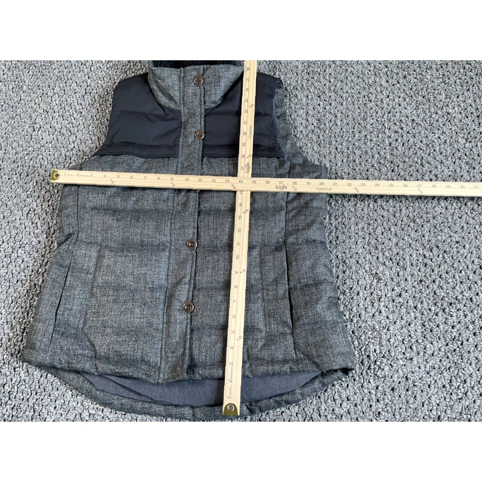Vintage Woolrich Vest Puffer Wool Loft Insulated Zip Woolrich Women's Medium Gray Black Stand-Up Collar Pockets Lined Nylon Polyester 90s Outdoor Casual Mens? Size M / US 6-8 / IT 42-44 - 5 Thumbnail