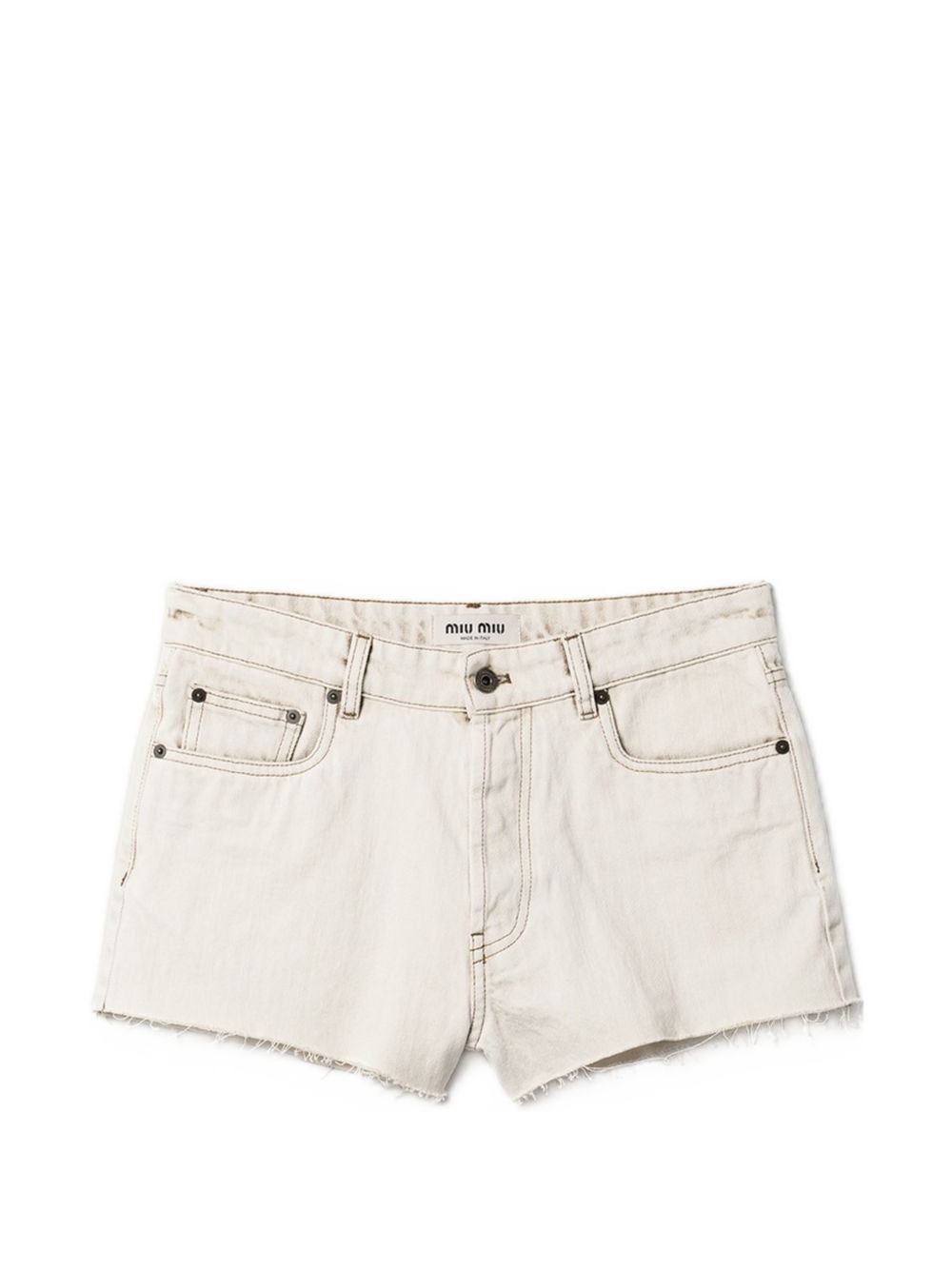 Miu Miu DENIM COTTON SHORTS Size 25" / US 0 / IT 36 - 1 Thumbnail