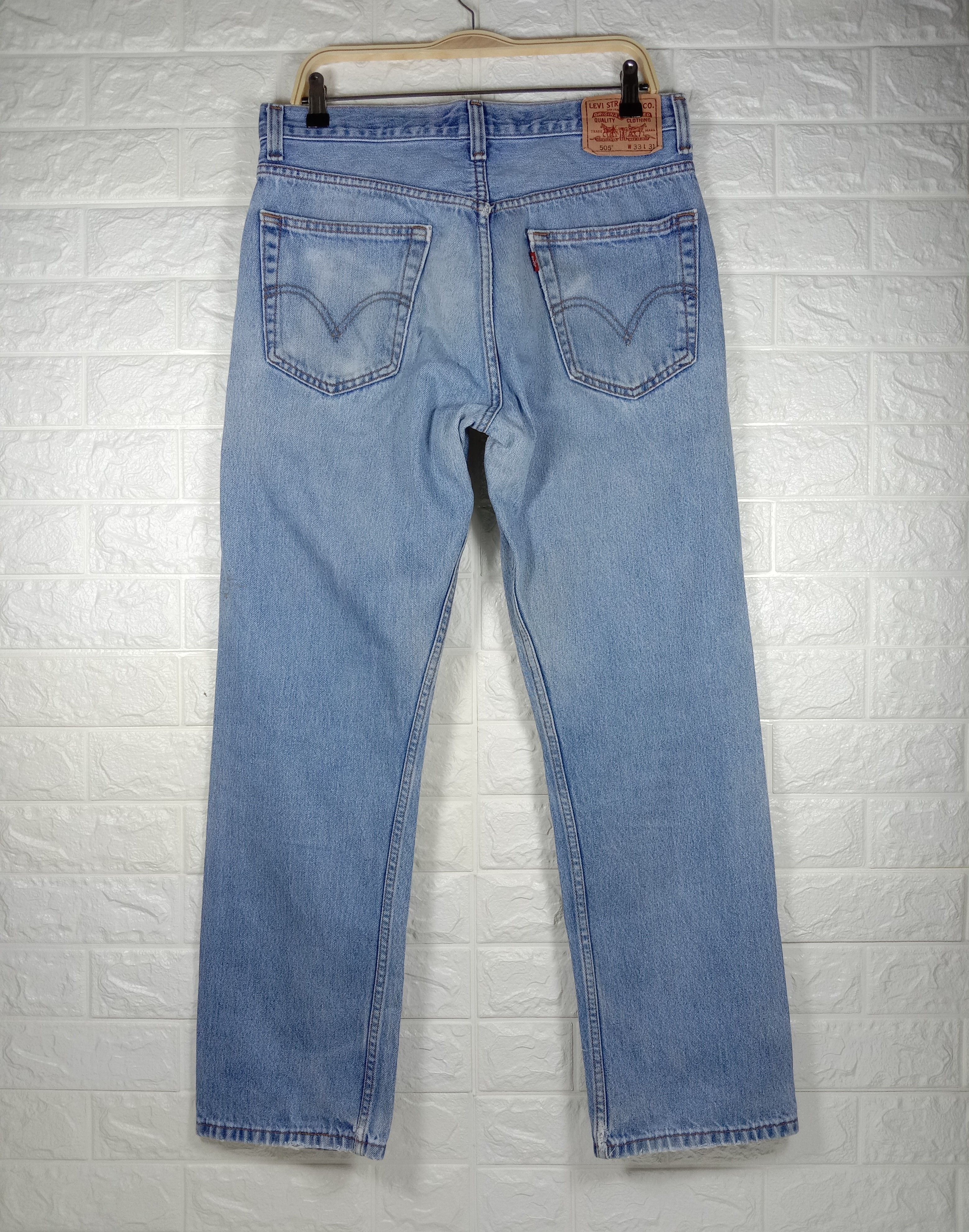Levi's Vintage Levi's 505 Jeans Faded Blue Distressed Denim Size US 33 - 5 Thumbnail