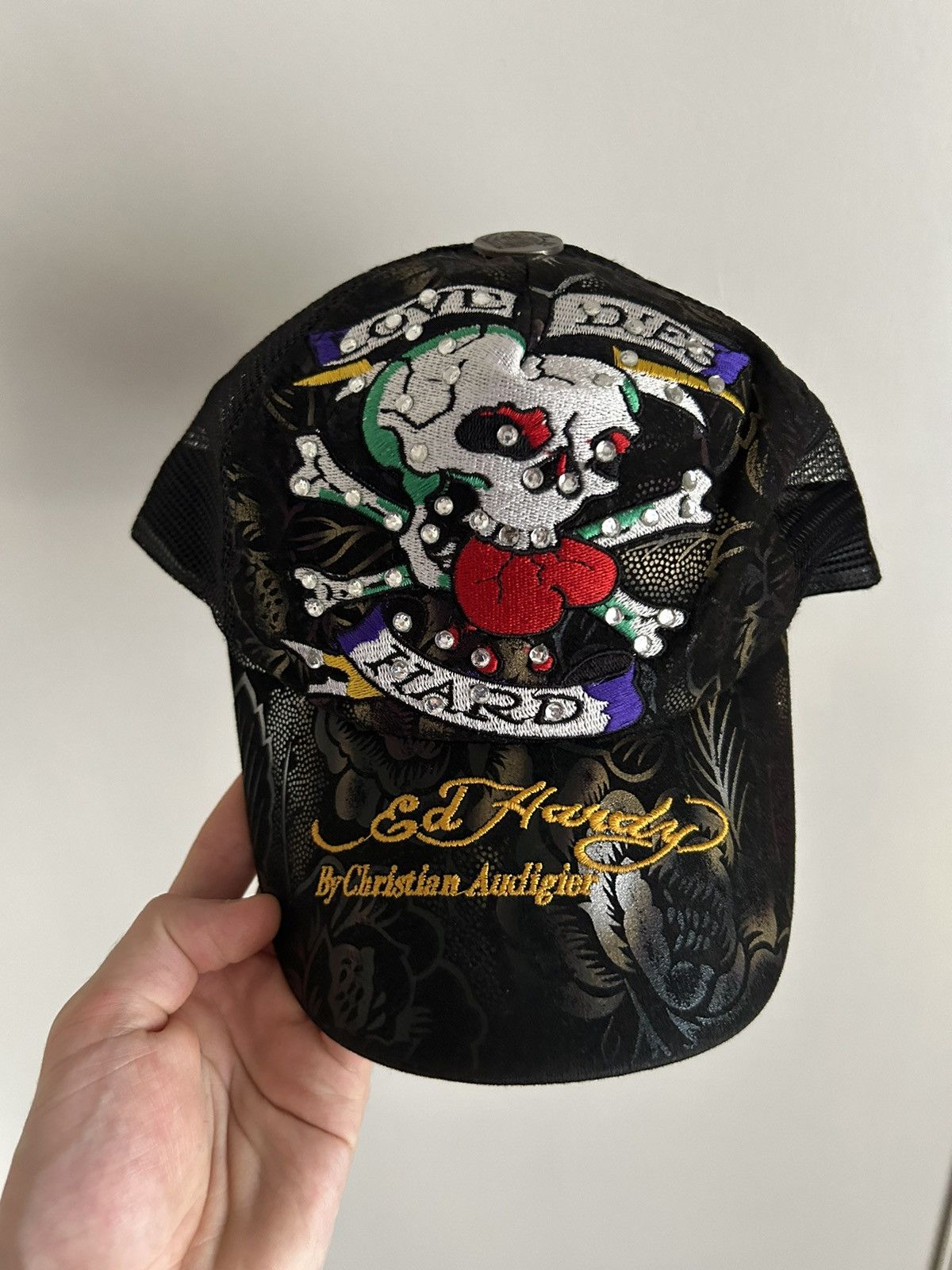 Ed Hardy × Sad Boys × Yung Lean Ed Hardy Love Dies Hard Trucker Hat Size ONE SIZE - 1 Thumbnail