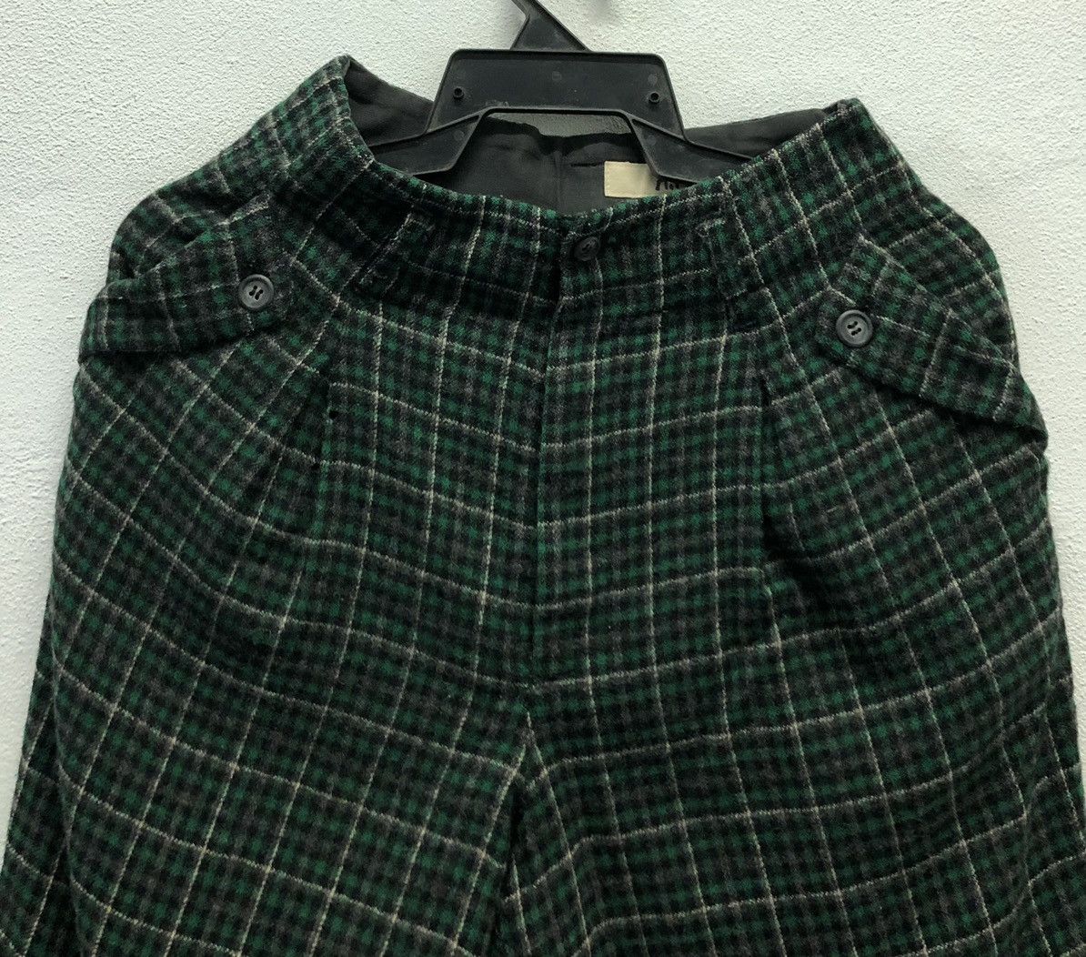 Vintage Vintage A.T Tapered Green Check Wool Pants – Made in Japan Size US 26 / EU 42 - 3 Thumbnail