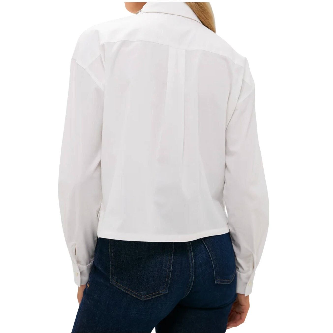 Other EUC Tuckernuck Cropped Jasper Button-Down Blouse Large Size L / US 10 / IT 46 - 4 Thumbnail