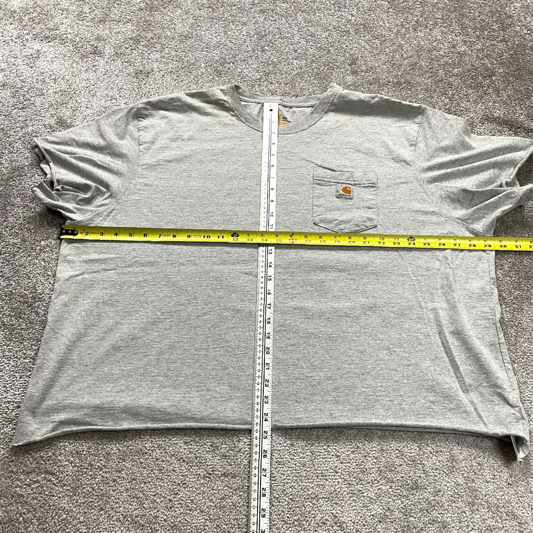 Carhartt Carhartt Shirt Original Fit T-Shirt 3XL Gray Crew Neck Short Sleeve Pocket Tee K87 Mens Size US XXL / EU 58 / 5 - 7 Thumbnail