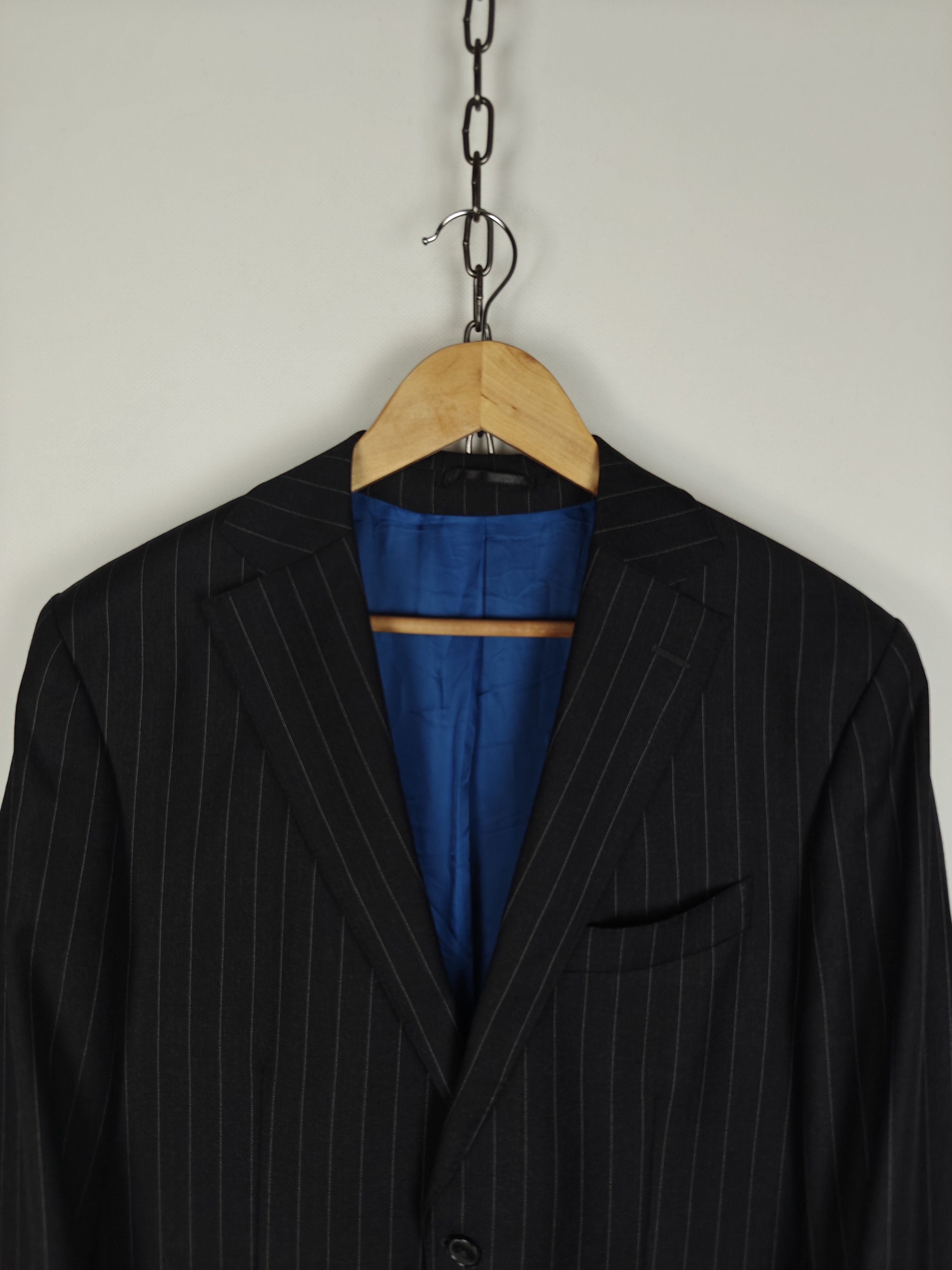 Suitsupply Suitsupply VITALE Wool Grey Pinstripe Suit Jacket Size 40R - 2 Thumbnail