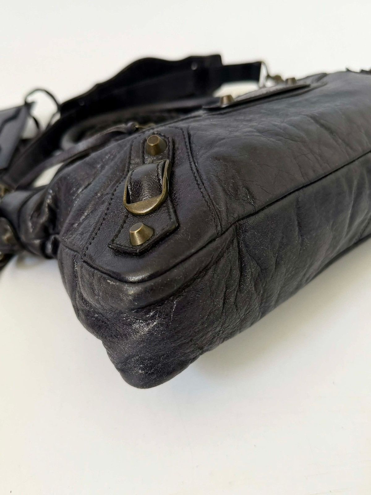 Balenciaga 2000’s Balenciaga Navy Blue Classic First Bag Size ONE SIZE - 6 Thumbnail