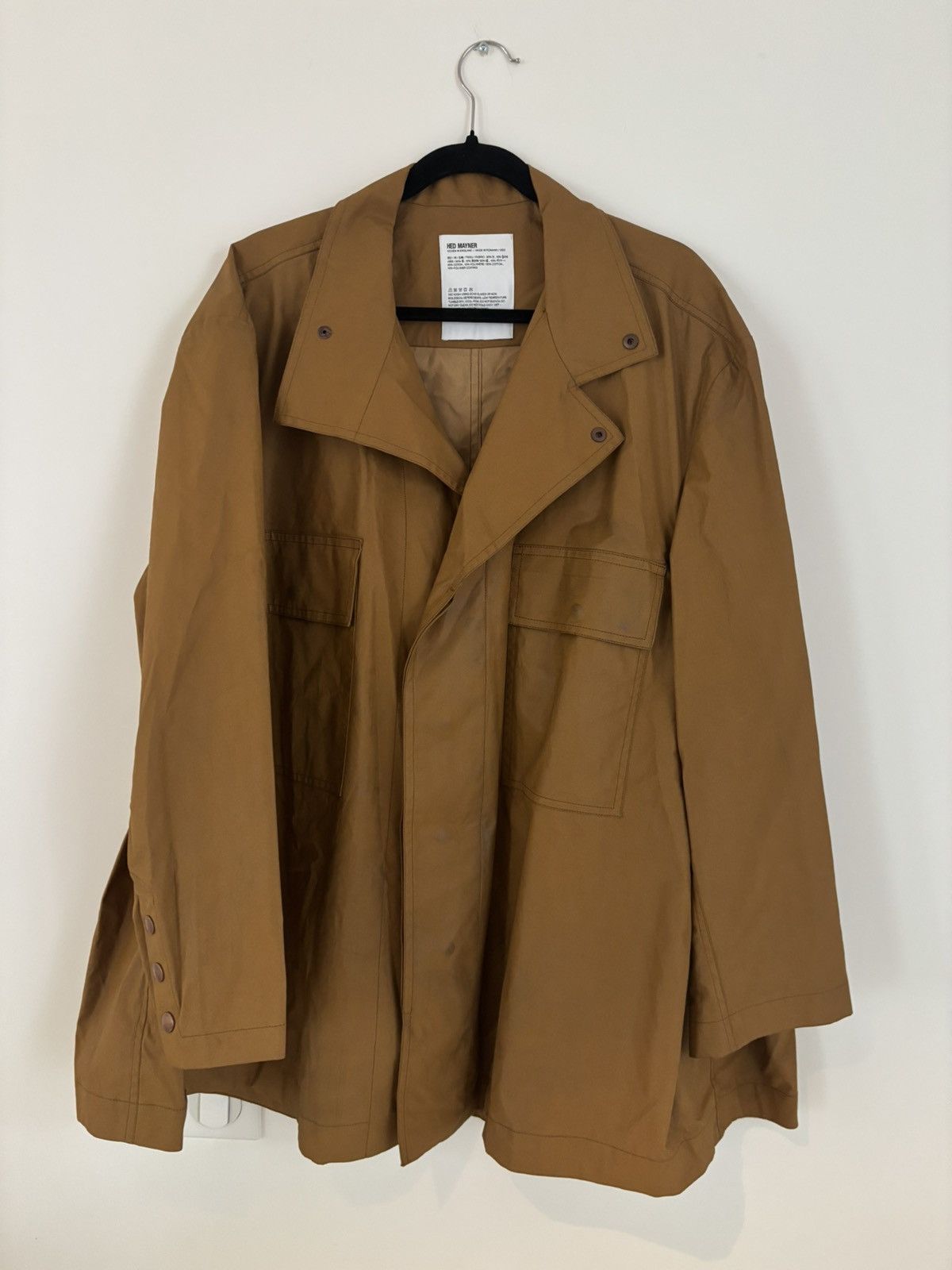 Hed Mayner SS22 coated cotton 3 pleats jacket Size US XS / EU 42 / 0 - 4 Thumbnail