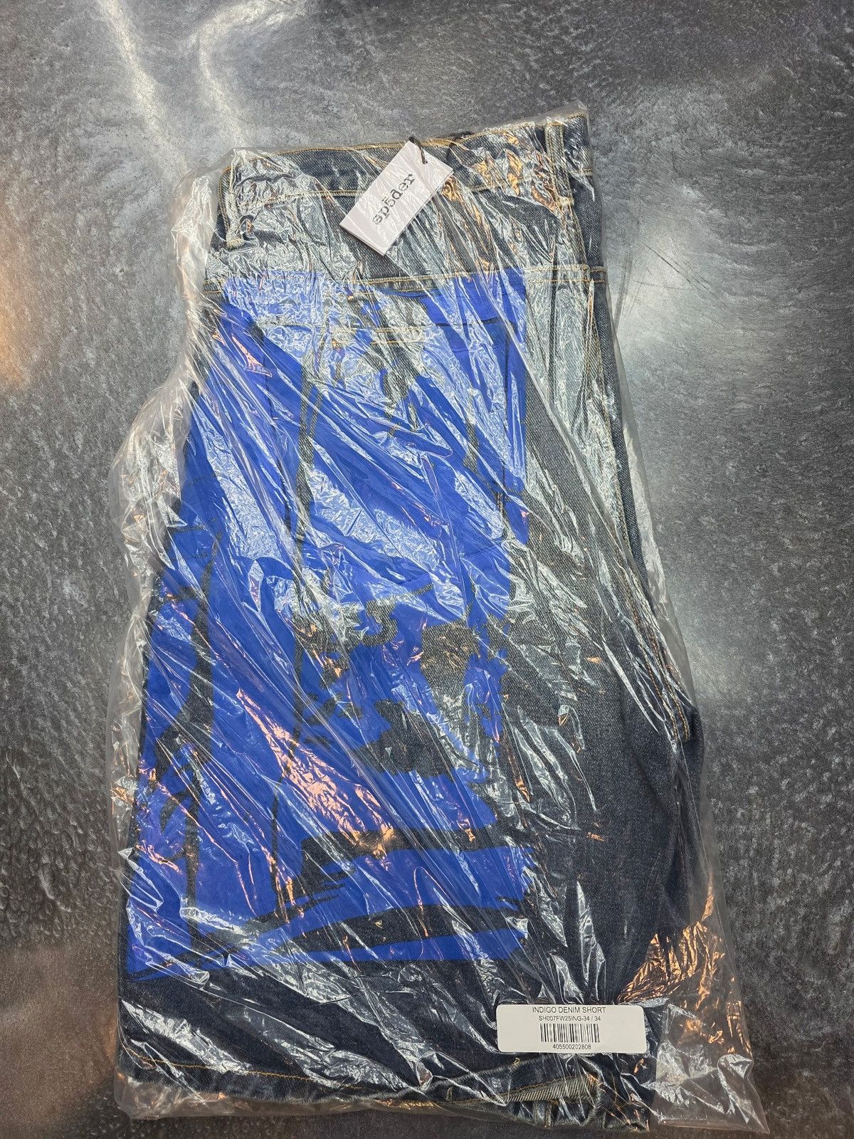Sp5der Sp5der Indigo Beluga Denim Shorts Size US 34 / EU 50 - 7 Thumbnail