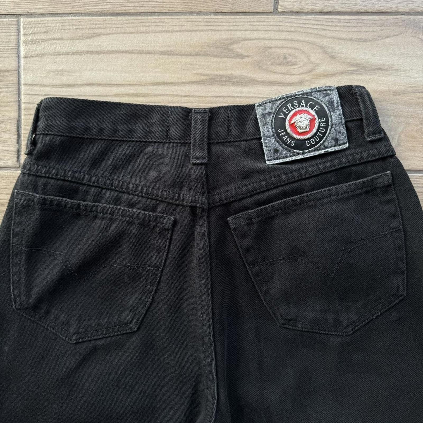 Versace Y2K Versace Black Denim Straight Baggy Jeans Size US 28 / EU 44 - 3 Thumbnail