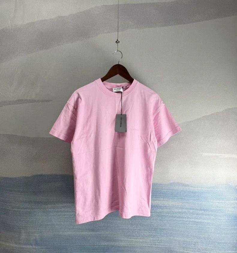 Balenciaga Balenciaga Pink Front and Back Letter Logo Short Sleeve Size S / US 4 / IT 40 - 1 Thumbnail