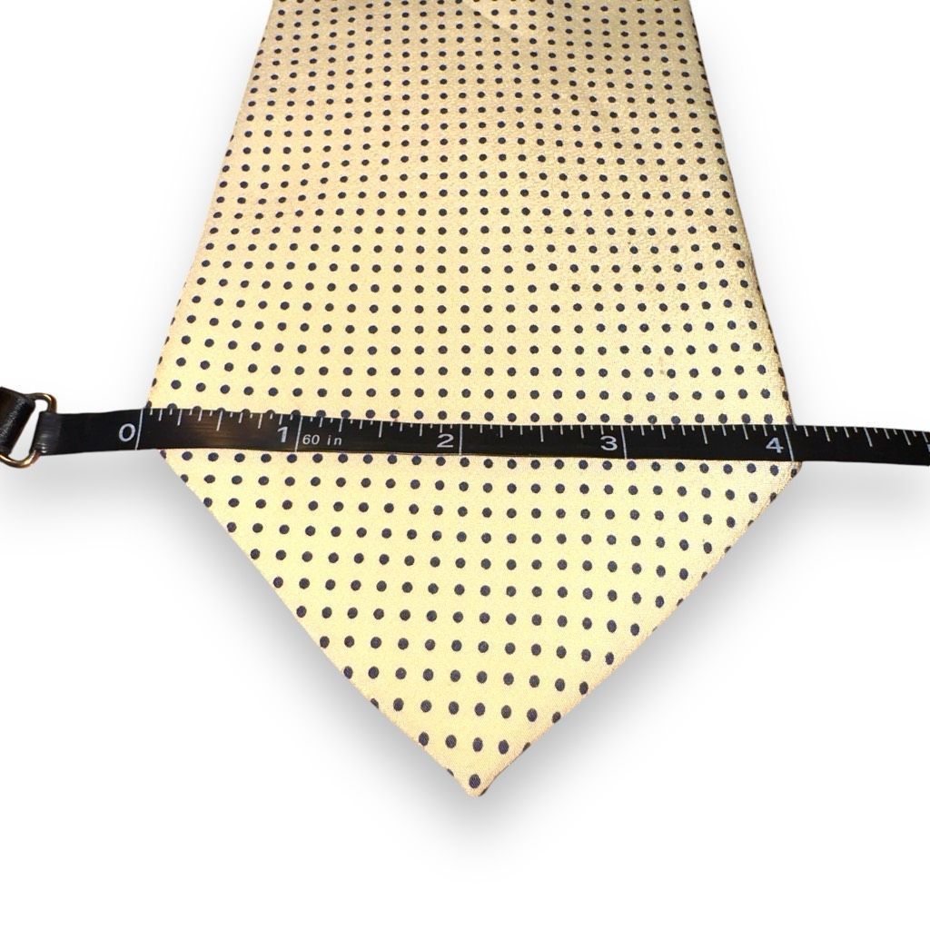 Polo Ralph Lauren Polo Ralph Lauren Tan & Navy Polkadot Handmade in USA Tie Size ONE SIZE - 2 Thumbnail