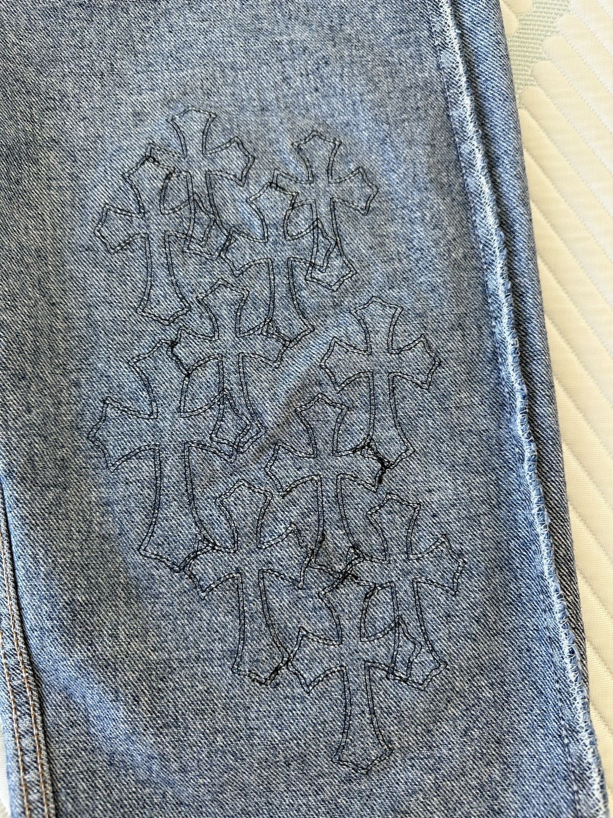 Chrome Hearts Chrome Hearts Levi's 505 Flooded Black Cross Patch Jeans Size US 36 / EU 52 - 5 Thumbnail
