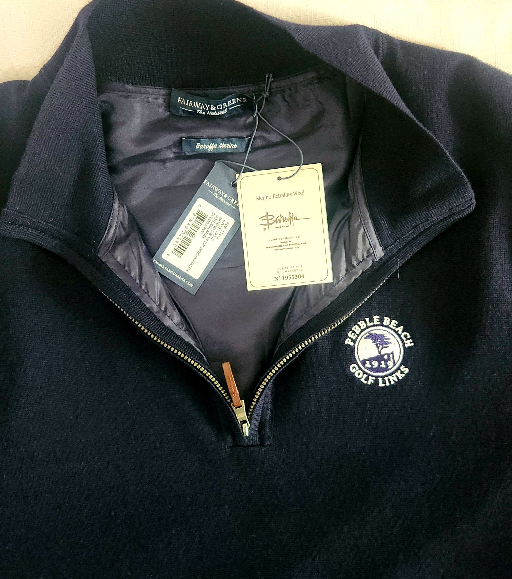 Designer Pebble Beach Baruffa Merino by Fairway & Greene Golf XXL Size US XXL / EU 58 / 5 - 4 Thumbnail