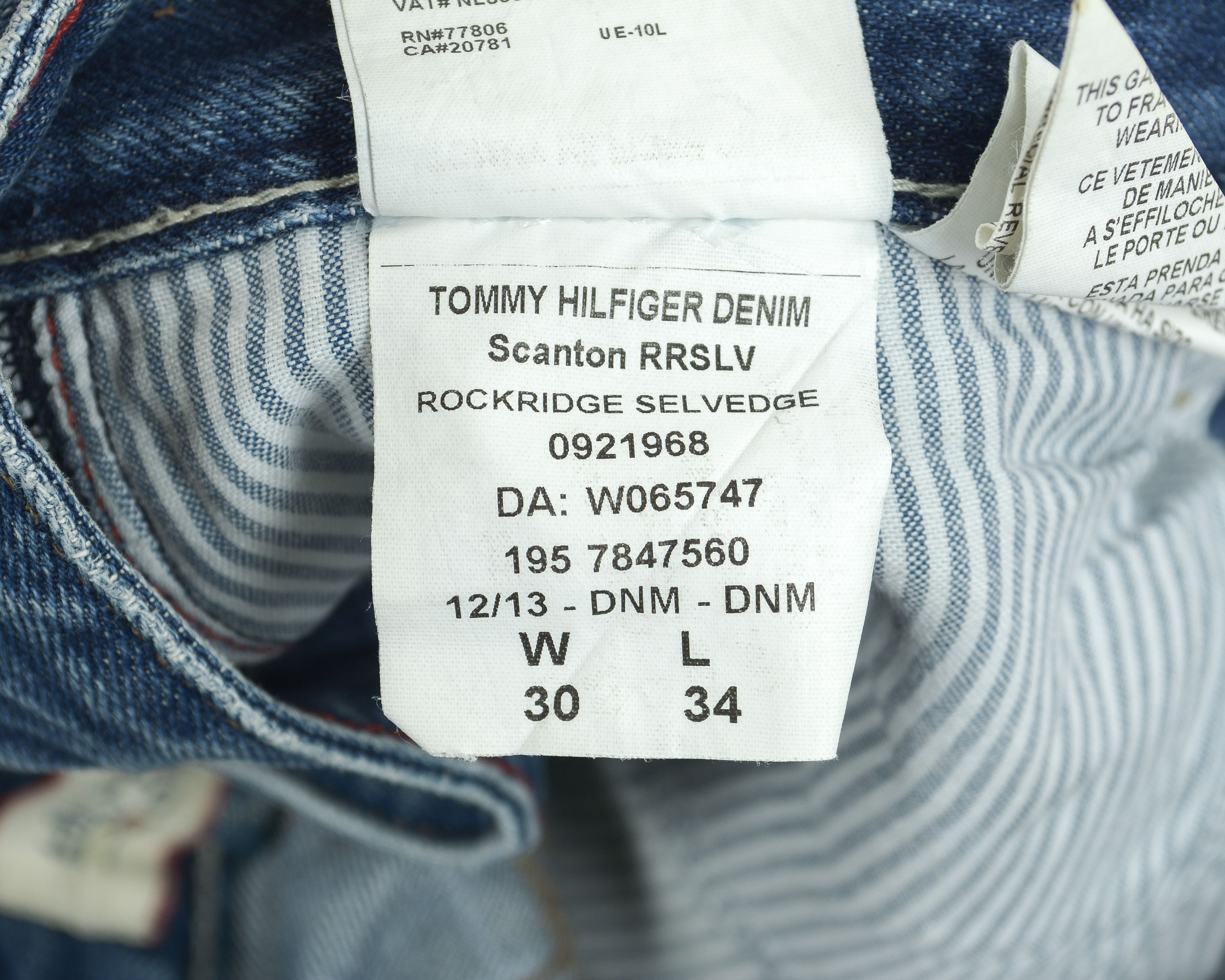 Tommy Hilfiger Rockridge Selvedge Men W30 L34 Slim Tapered Jeans Trousers Size US 30 / EU 46 - 9 Thumbnail