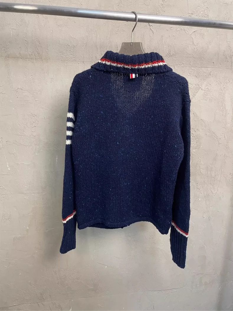 Thom Browne Thom Browne size1 A four-striped wool sweater in Tibetan an Size US S / EU 44-46 / 1 - 2 Thumbnail