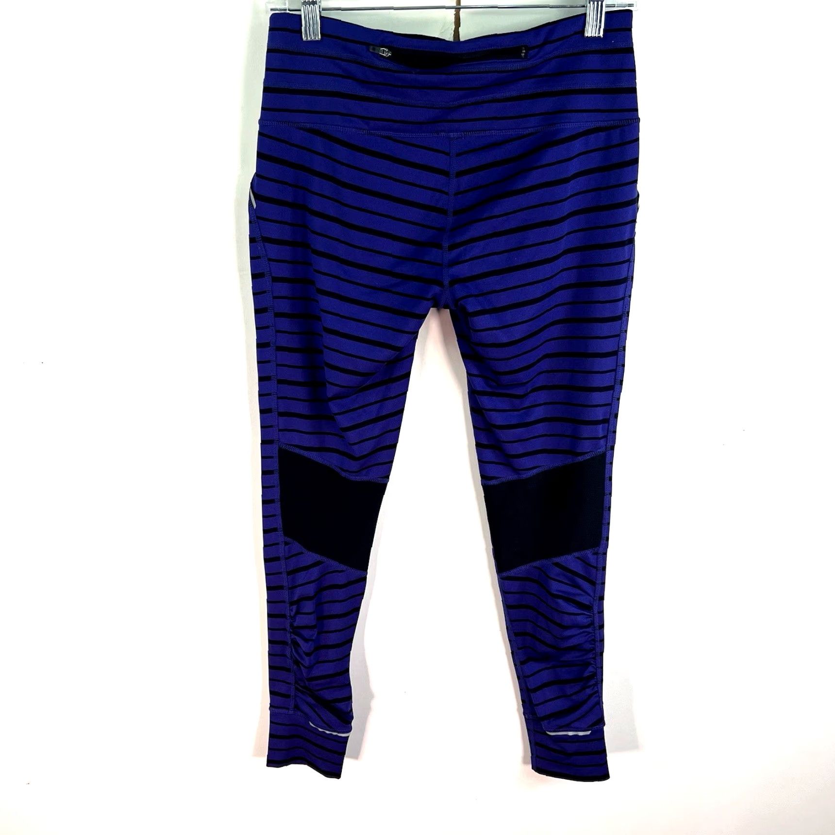 Athleta Athleta Leggings Shirt Womens Small Purple Striped 29in Inseam 27in NYLON/Polyester/Spandex Athleisure Yoga Activewear Size 28" / US 6 / IT 42 - 7 Thumbnail