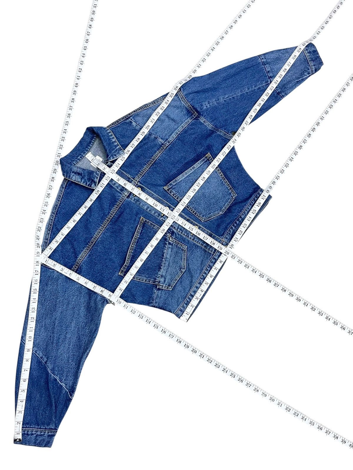 Mastercraft Union 🔥Archive Cepo Patchwork Denim Jacket Boxy Cropped Union Made Size US S / EU 44-46 / 1 - 10 Thumbnail