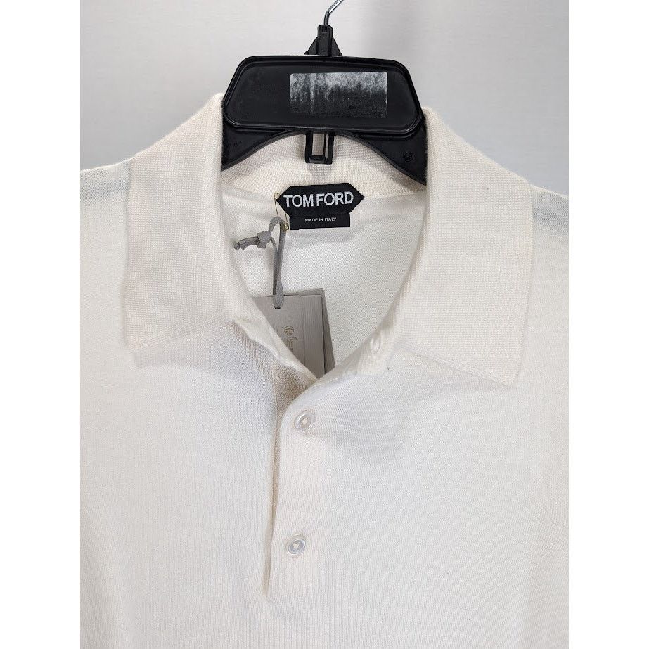 Tom Ford o1rshd1 CC20 Polo Shirt in White Size US M / EU 48-50 / 2 - 3 Thumbnail