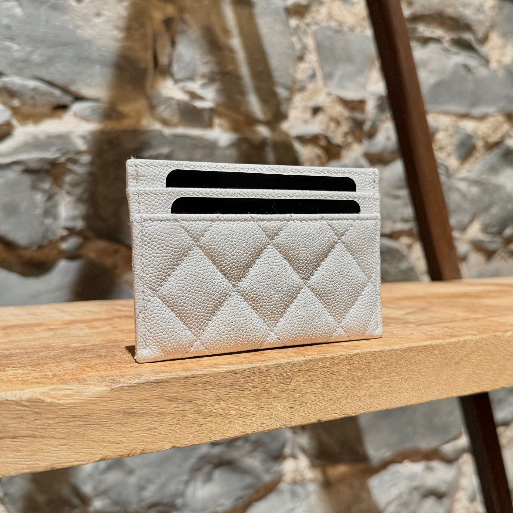 Chanel Chanel 23C White Caviar CC Card Case Size ONE SIZE - 5 Thumbnail