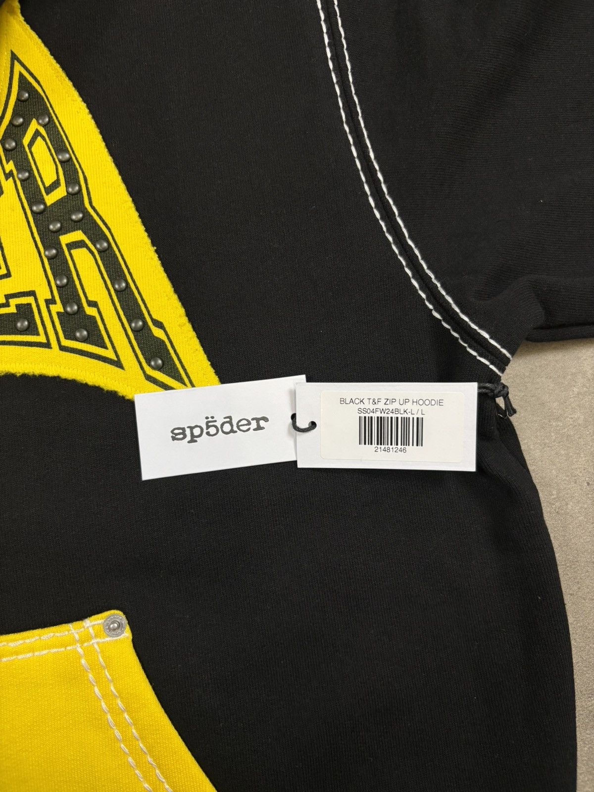 Sp5der Sp5der T&F Zip Hoodie, Black Size US L / EU 52-54 / 3 - 5 Thumbnail