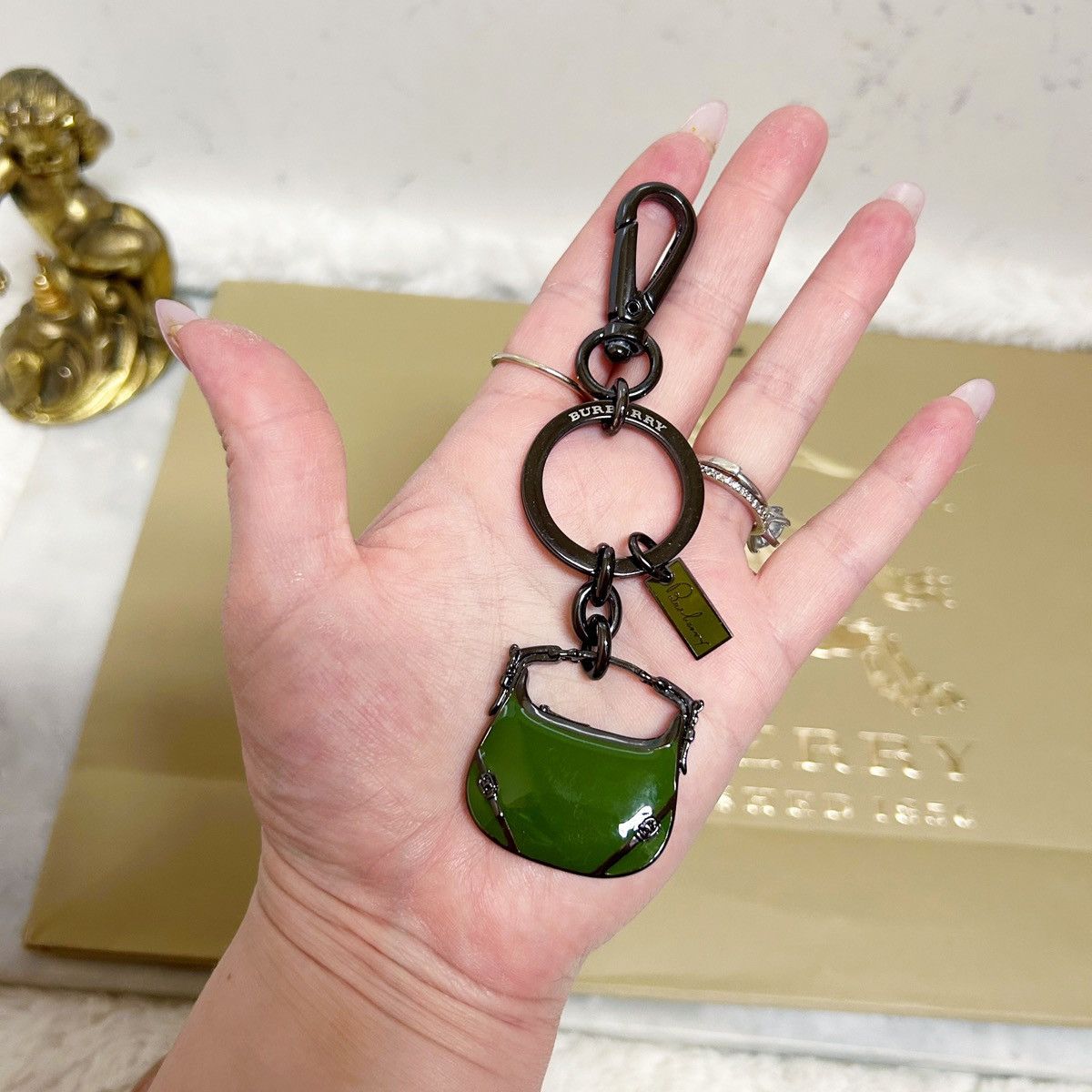 Burberry Authentic Burberry New Metal Green Mini Bag Charm / Keychain Size ONE SIZE - 7 Thumbnail