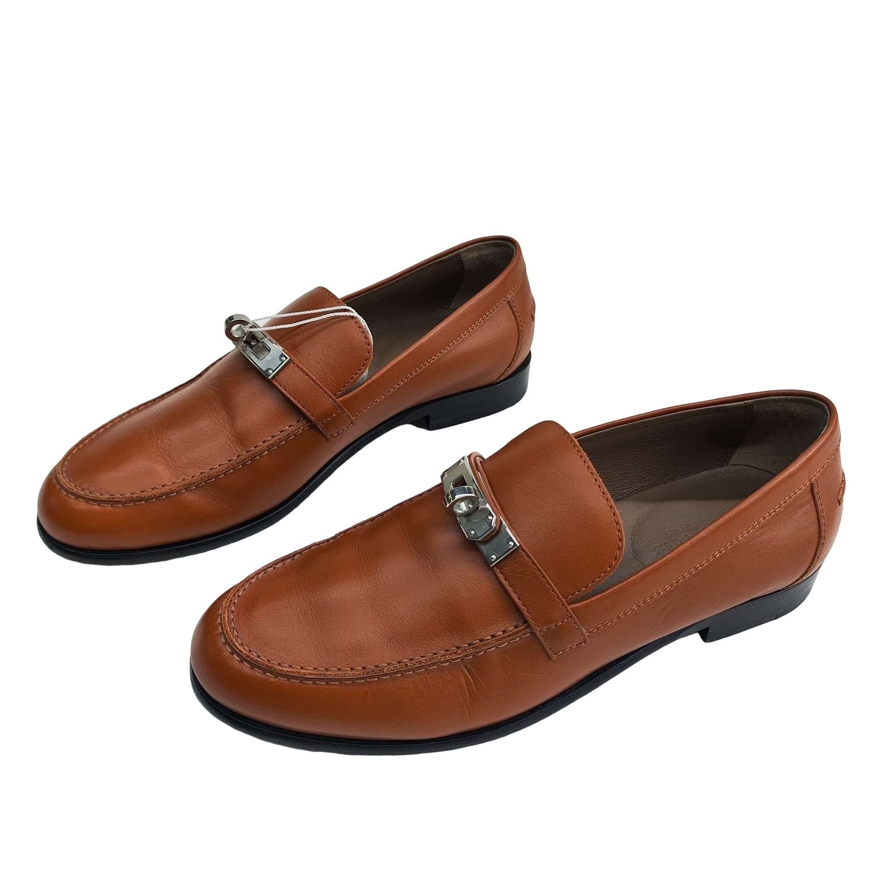 Hermes Hermès Kelly Buckle Leather Loafers Size 37 Size US 7 / IT 37 - 1 Thumbnail