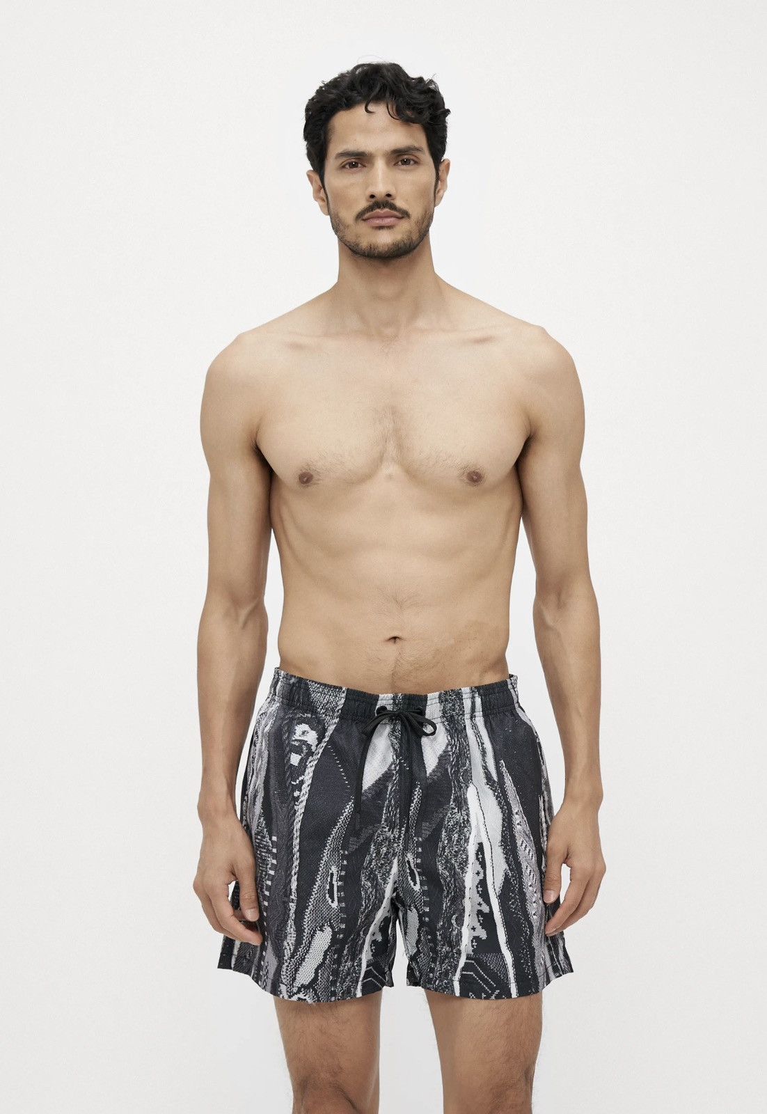 Carlo Colucci CARLO COLUCCI COOGI Style Pattern Swim Shorts Black/Gray Size US 36 / EU 52 - 2 Thumbnail