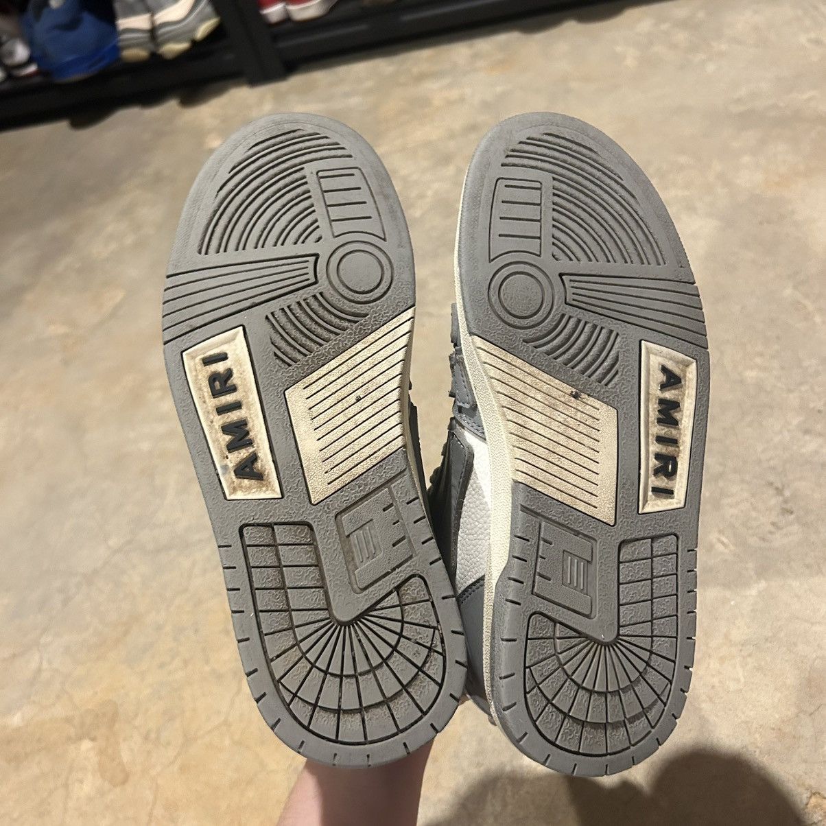 Amiri × Designer Amiri Skel Top Hi Sneakers Grey/White US 7 Size US 7 / EU 40 - 9 Thumbnail
