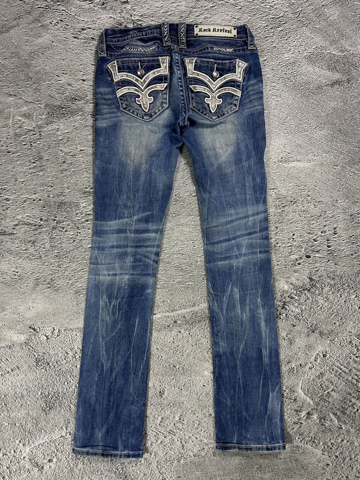 Rock Revival Rock Revival vintage rhinestone snakeskin jeans Y2K flared Size 27" / US 4 / IT 40 - 1 Thumbnail