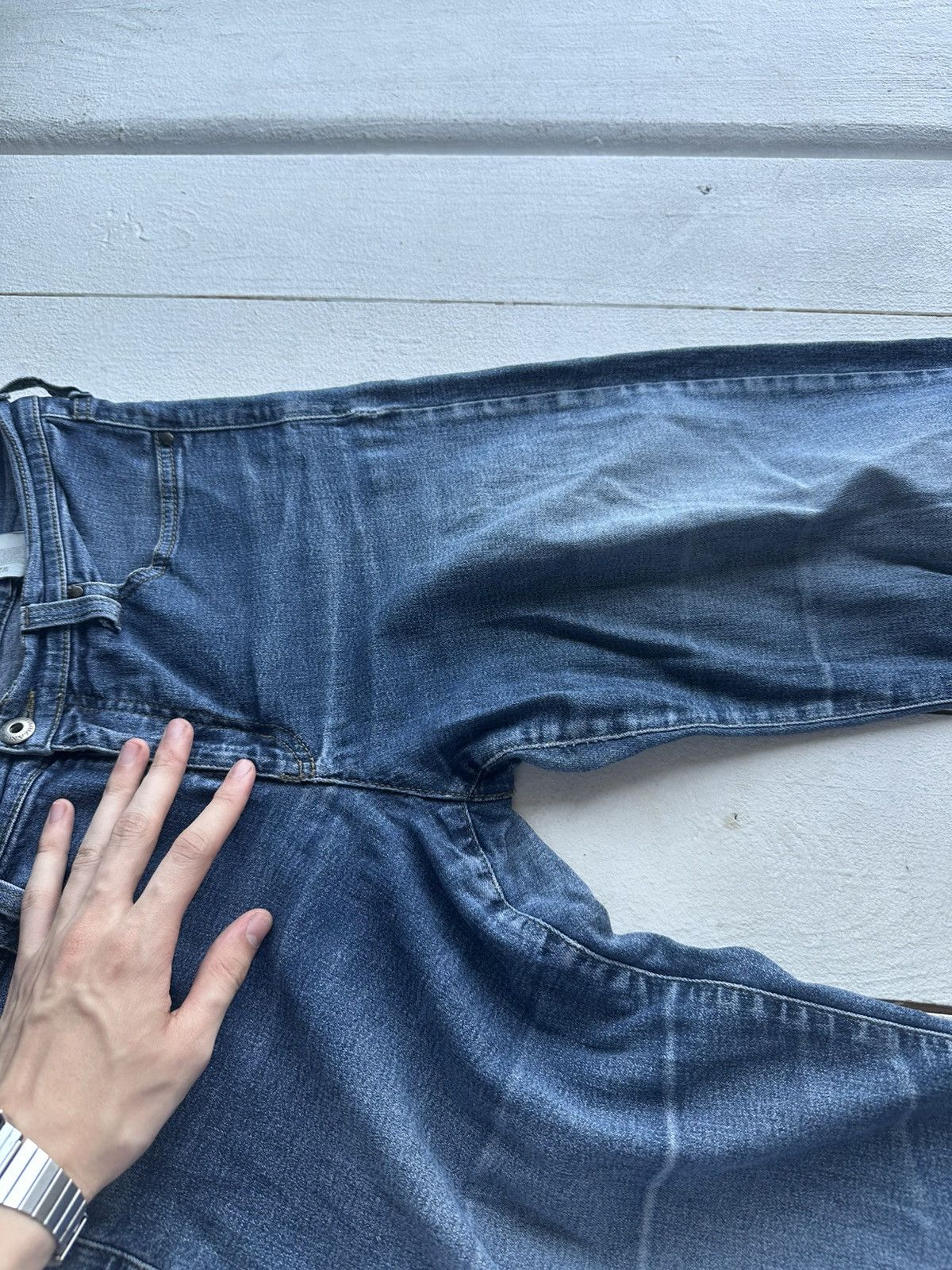 Giorgio Armani 🚨90s Armani Jeans Denim Blue Baggy Mens Pants 30US Size 30" / US 8 / IT 44 - 5 Thumbnail