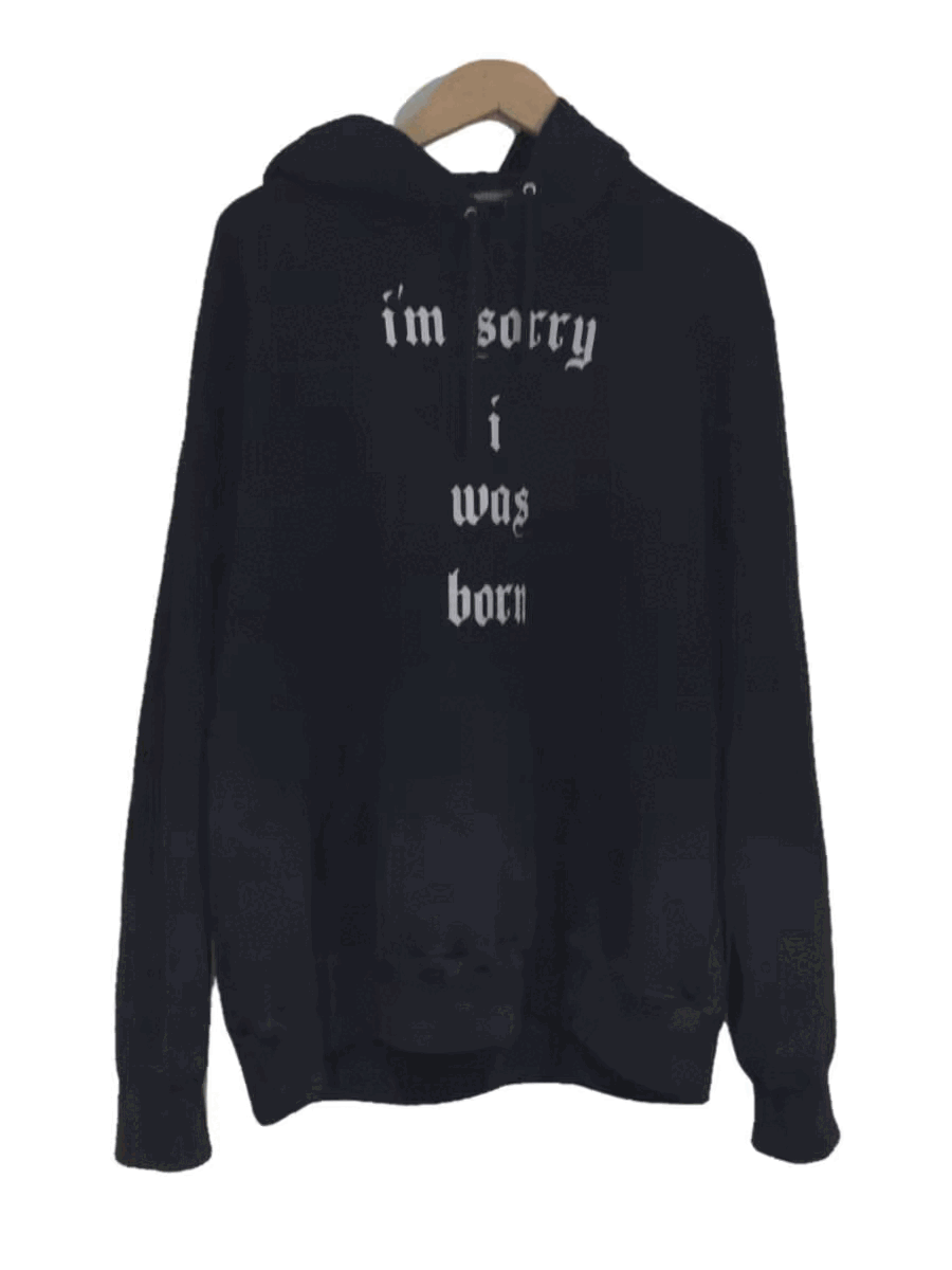 Pre-owned Rats X Undercover Ss22 Gothic "i'm Sorry I Was Born" Oversized Hoodie In Black