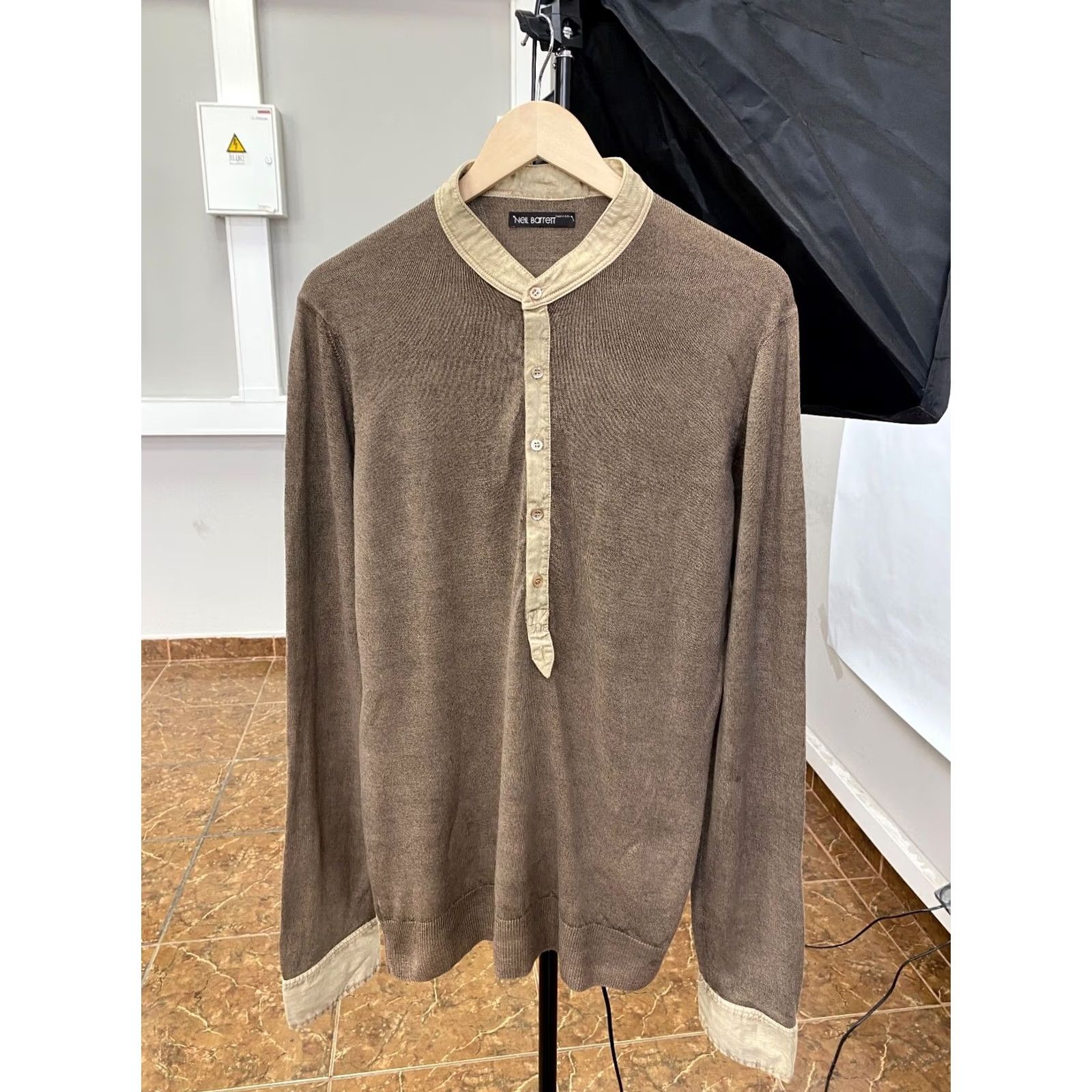 Neil Barrett Neil Barrett Pura Lana Vergine Merino Sweaters Made in Italy L Pullover Mens Brown Size L Size US L / EU 52-54 / 3 - 2 Thumbnail