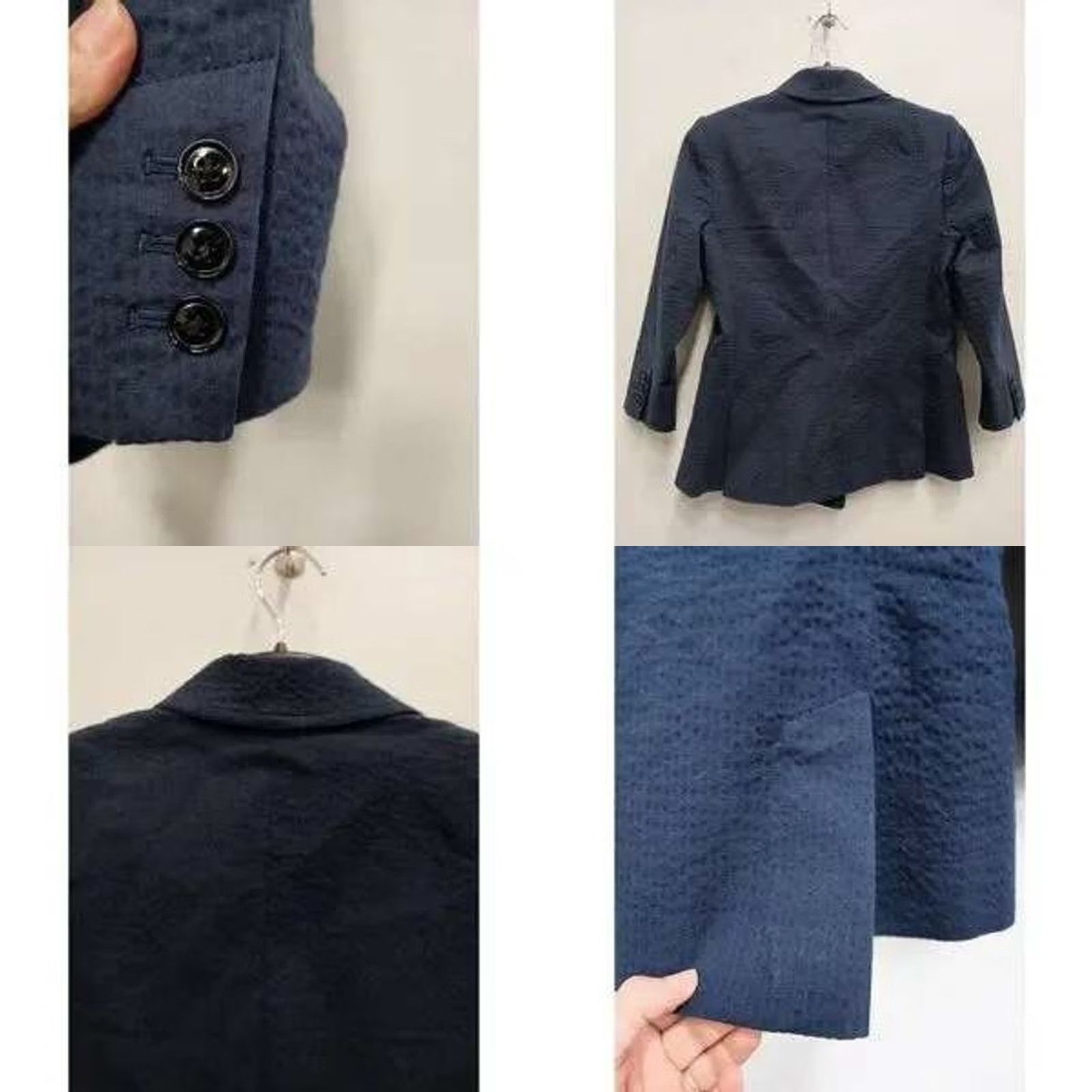 Banana Republic Banana Republic Basic Jacket Womens 4 Blazer Navy Double Breasted Professional Carrier Size S / US 4 / IT 40 - 8 Thumbnail