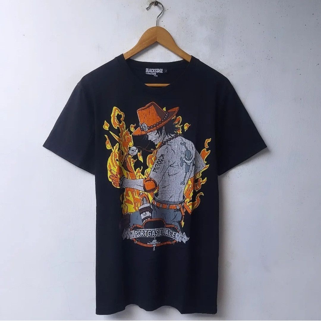 Japanese Brand × One Piece Vintage One Piece Portgas D Ace Japanese Anime Tshirt Size US M / EU 48-50 / 2 - 1 Thumbnail