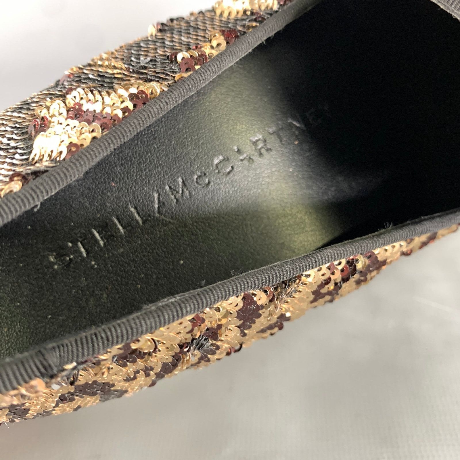 Stella McCartney STELLA McCARTNEY Silver Gold Sequined Slip On Sneakers Size US 9 / IT 39 - 8 Thumbnail