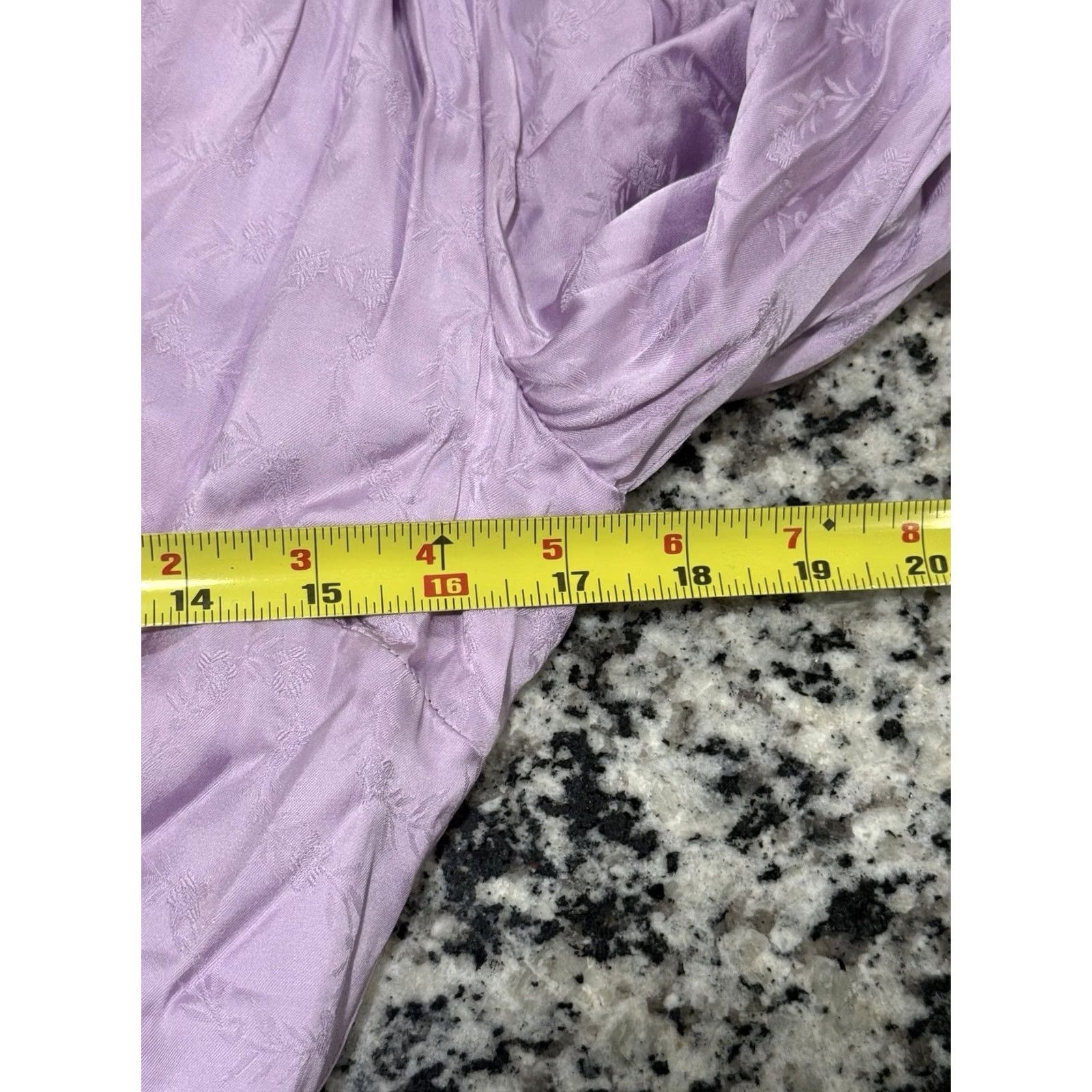 Vintage Lovers and Friends Elaine Mini Dress Lilac Purple S Small V-Neck Long Sleeve Keyhole Front Tie Zipper Button Lined Sheen Satin Hook/n/a Size S / US 4 / IT 40 - 6 Thumbnail
