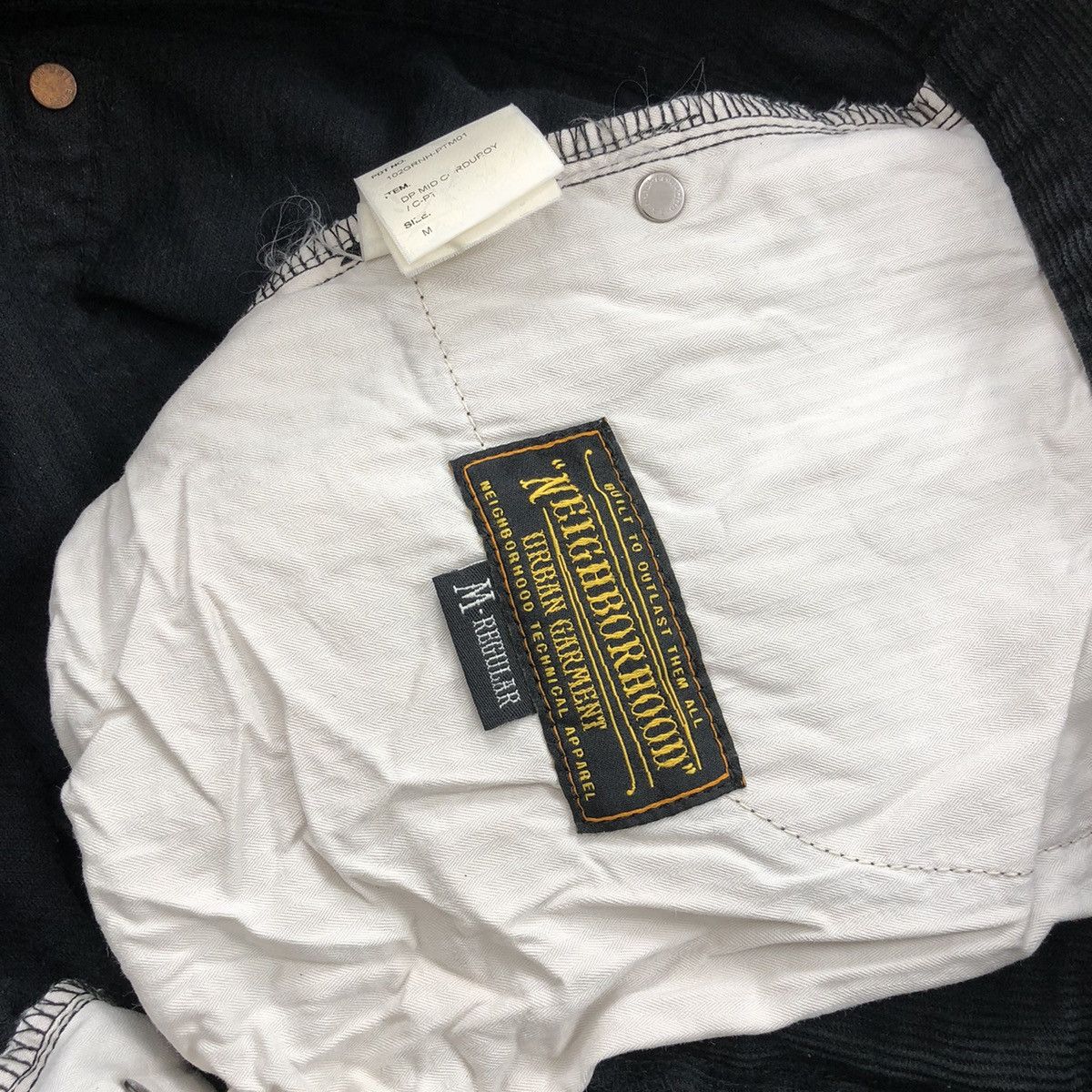 Japanese Brand × Neighborhood 2000s Neighborhood Black Corduroy Pants Size US 33 - 7 Thumbnail