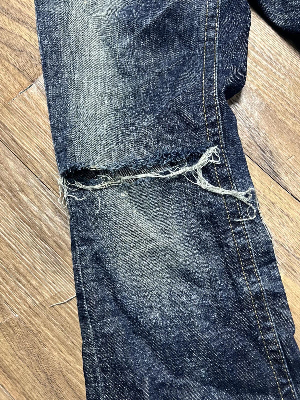 If Six Was Nine Lolita Jeans Y2K Vintage Distressed Bootcut Denim Pants (41) Size 26" / US 2 / IT 38 - 5 Thumbnail