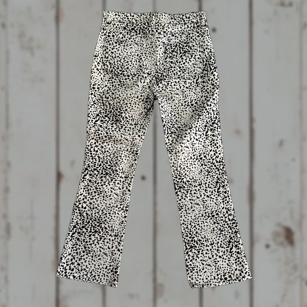 VINTAGE Rag & bone Hana Jeans Animal Leopard Print Flare 26 NEW Gray 26 in Inseam 26 in Women's Regular Jeans