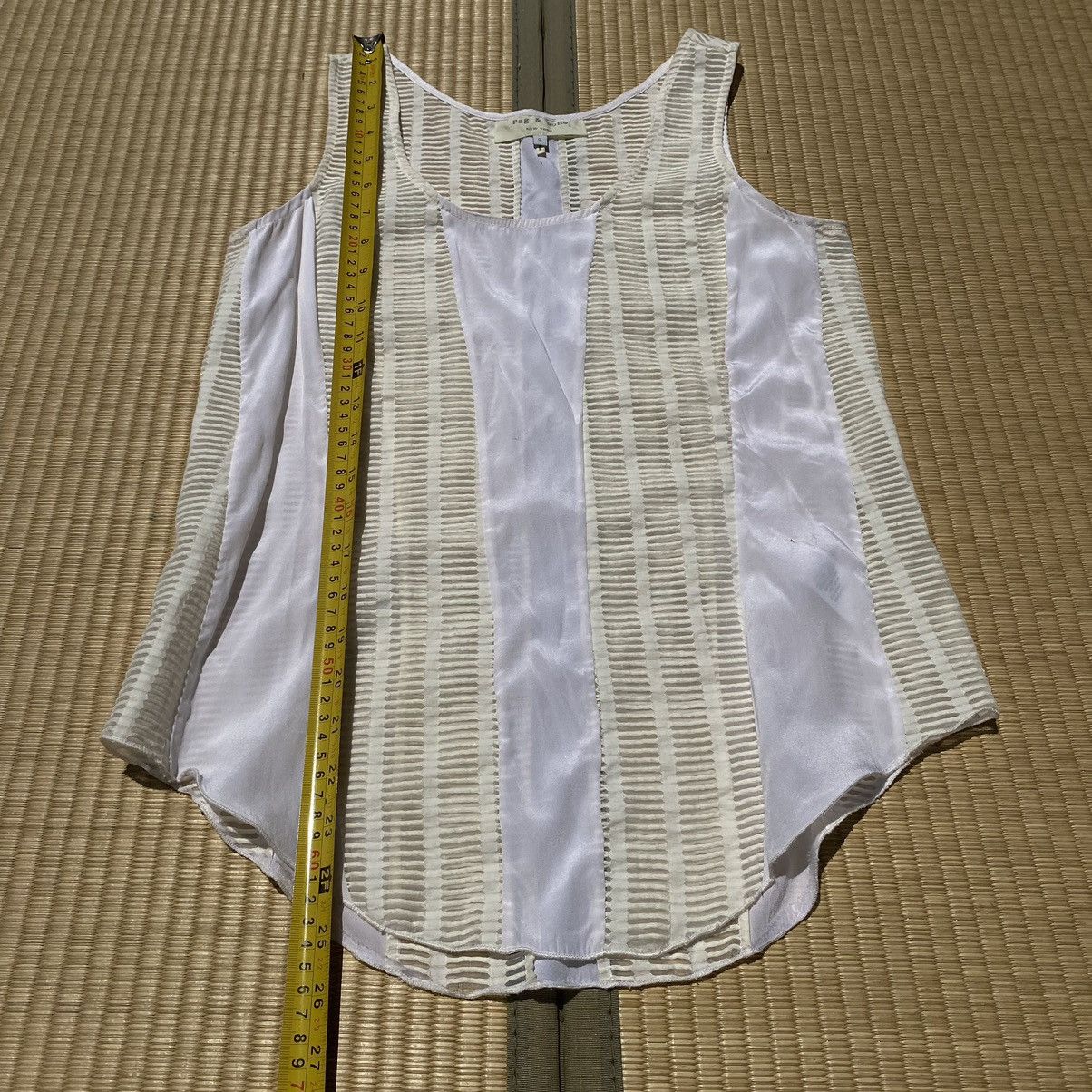 Japanese Brand × Kapital × Rag & Bone Rag & Bone Lace Ivory Silk Panel Tank Top Made in USA Size XS / US 0-2 / IT 36-38 - 3 Thumbnail