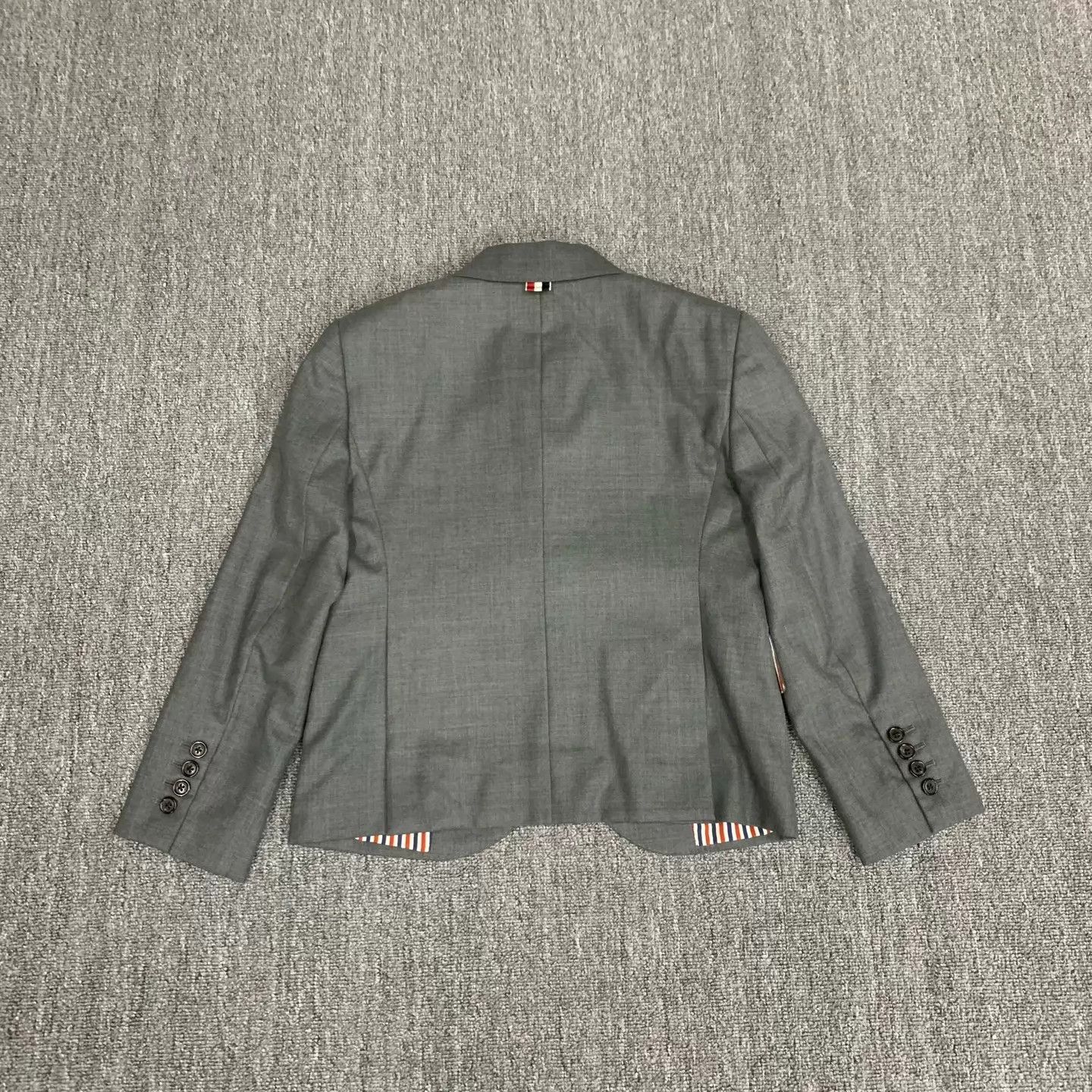 Thom Browne THOM BROWNE gray wool-silk suit jacket 40 98 New Size S / US 4 / IT 40 - 2 Thumbnail