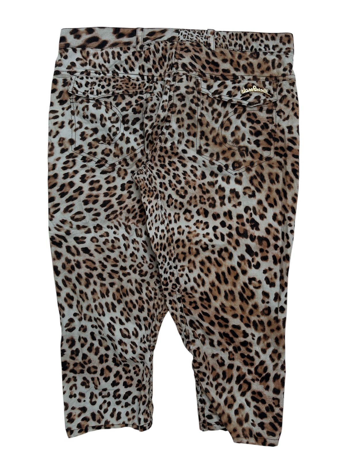 Roberto Cavalli Y2K Leopard Print Capri Pants Size 32" / US 10 / IT 46 - 2 Thumbnail