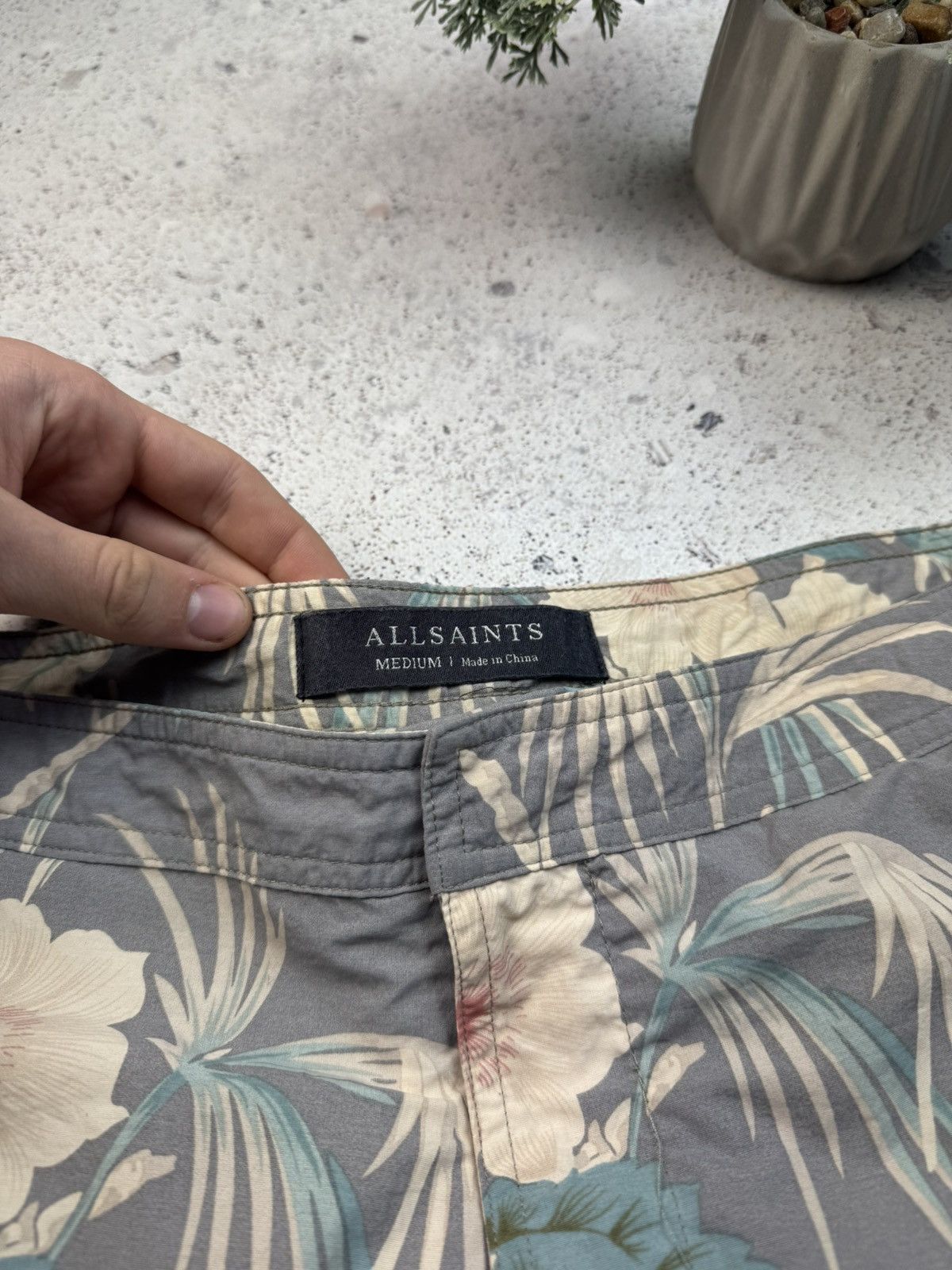 Allsaints × Designer Allsaints Shorts Nylon Print Logo Men’s Multicolor M Size US 32 / EU 48 - 7 Thumbnail